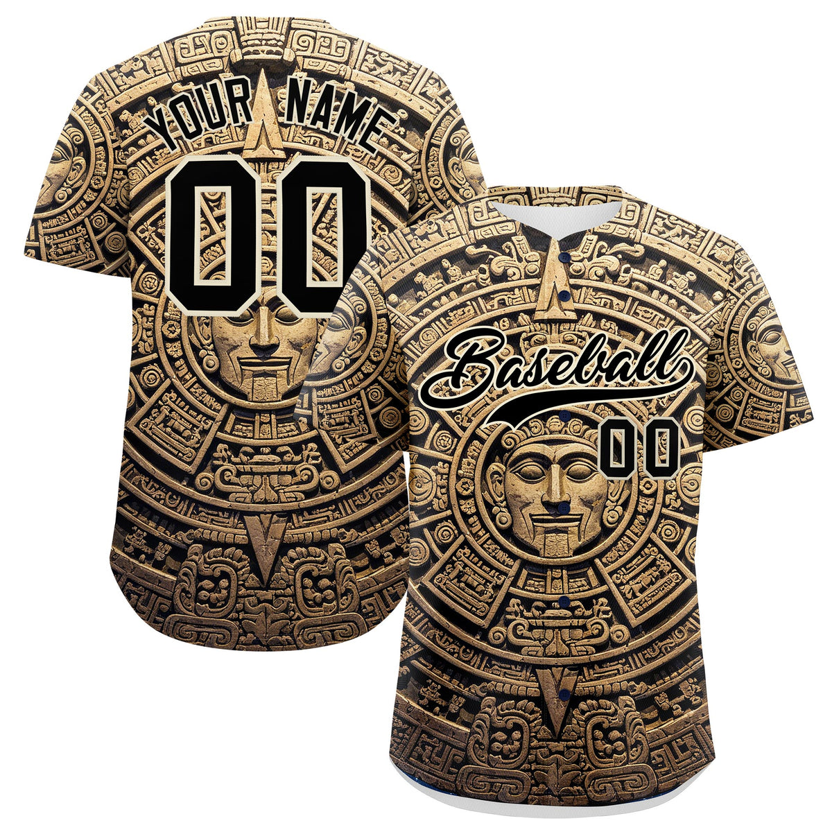 Custom Red Cream Graffiti Pattern Mexican style Stretch Fabric Baseball Jersey| KXKSHOP