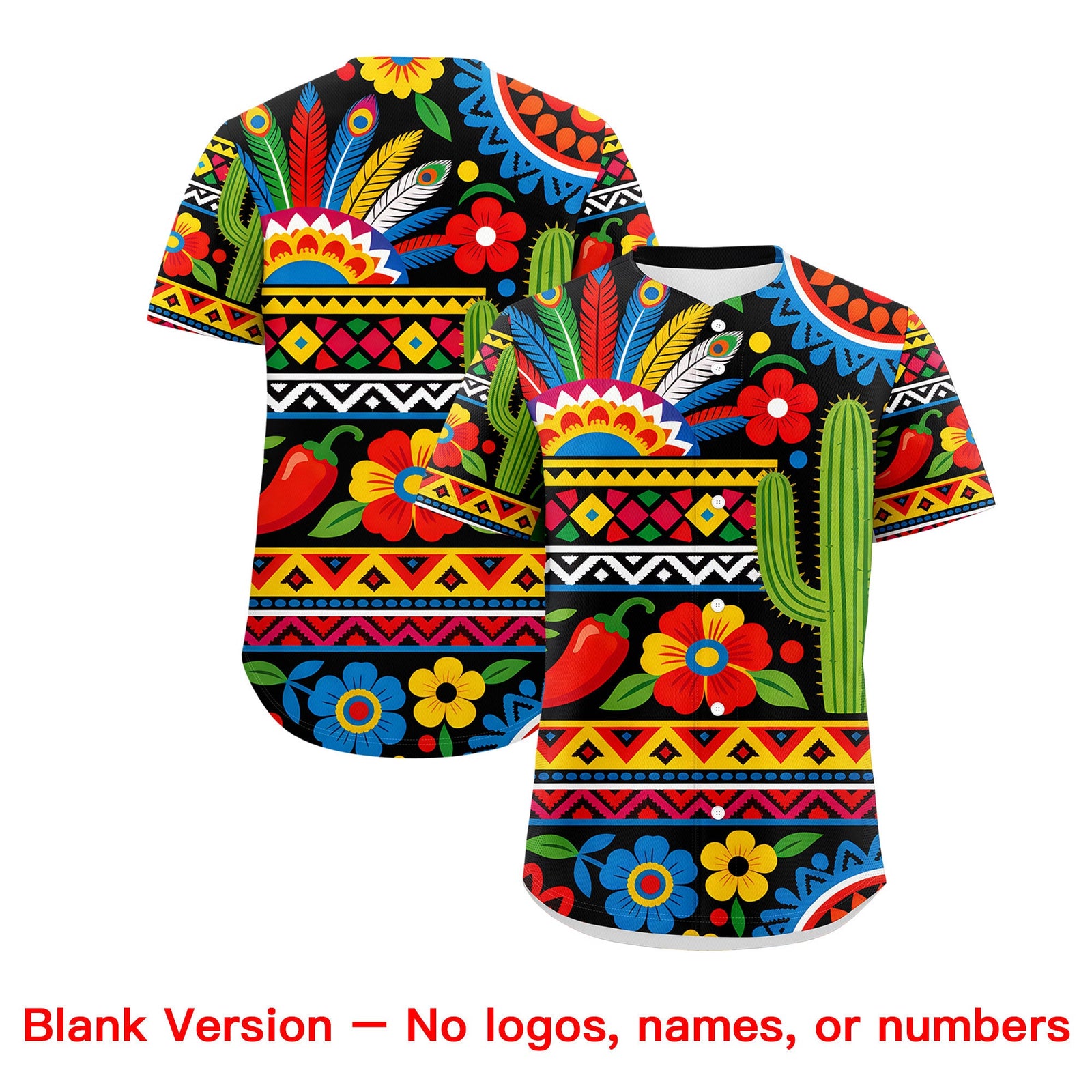 Custom Black White Red Graffiti Pattern Mexican style Stretch Fabric Baseball Jersey| KXKSHOP