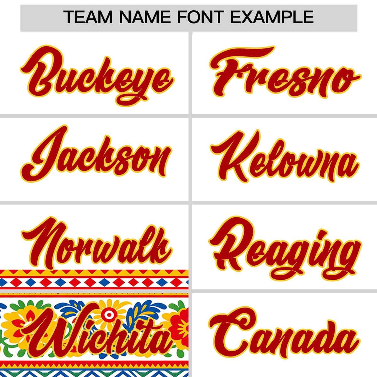 Custom White Red Gold Graffiti Pattern Mexican style Stretch Fabric Baseball Jersey| KXKSHOP
