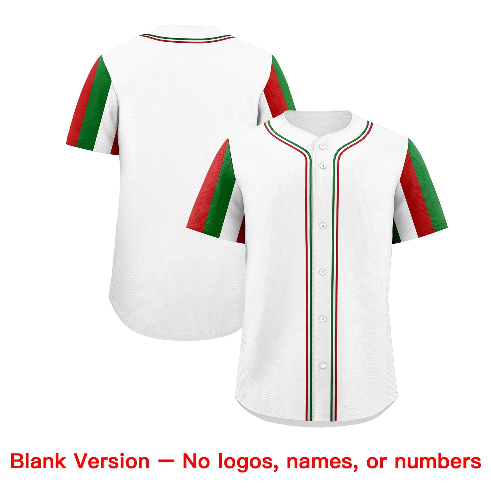 Custom White Kelly Green Red Graffiti Pattern Mexican style Stretch Fabric Baseball Jersey| KXKSHOP