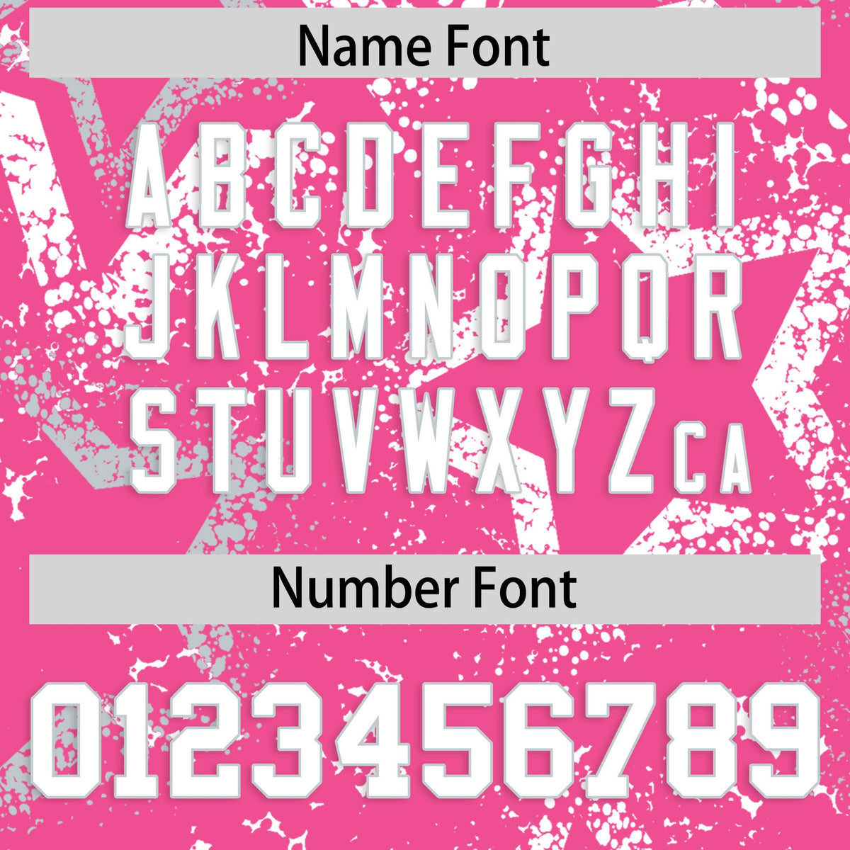 Custom Pink Silver White Star-Shaped Ink Texture Graffiti Pattern Baseball Jersey | Sublimation Printed & Stitched,Add Name and Numbern,Perfect for Parties,Perfect for Training | KXKSHOP