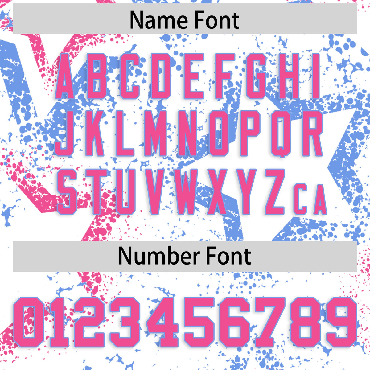 Custom White Light Blue Pink Star-Shaped Ink Texture Graffiti Pattern Baseball Jersey | Sublimation Printed &amp; Stitched,Add Name and Numbern,Perfect for Parties,Perfect for Training | KXKSHOP