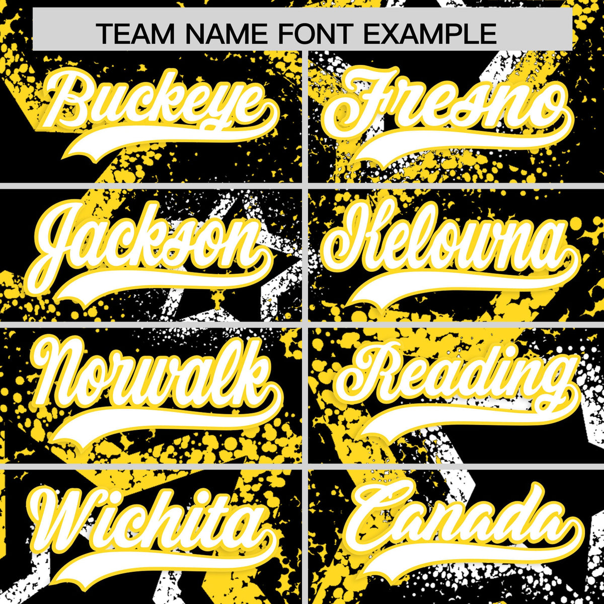 Custom Black White Gold Star-Shaped Ink Texture Graffiti Pattern Baseball Jersey | Sublimation Printed & Stitched,Add Name and Numbern,Perfect for Parties,Perfect for Training | KXKSHOP