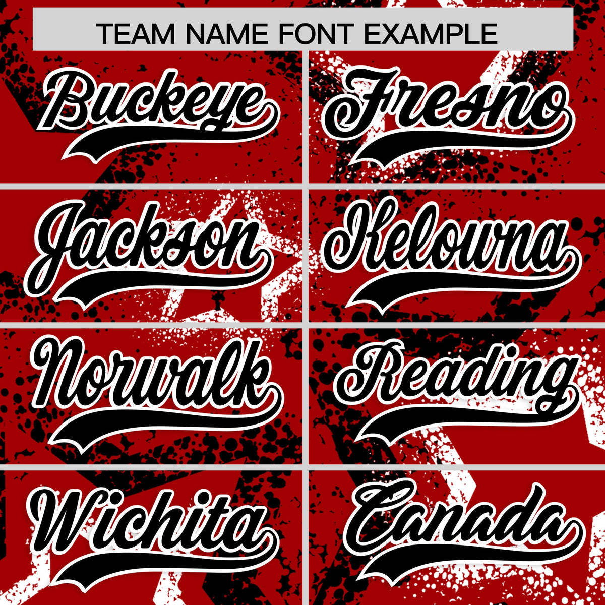 Custom Red White Black Star-Shaped Ink Texture Graffiti Pattern Baseball Jersey | Sublimation Printed &amp; Stitched,Add Name and Numbern,Perfect for Parties,Perfect for Training | KXKSHOP