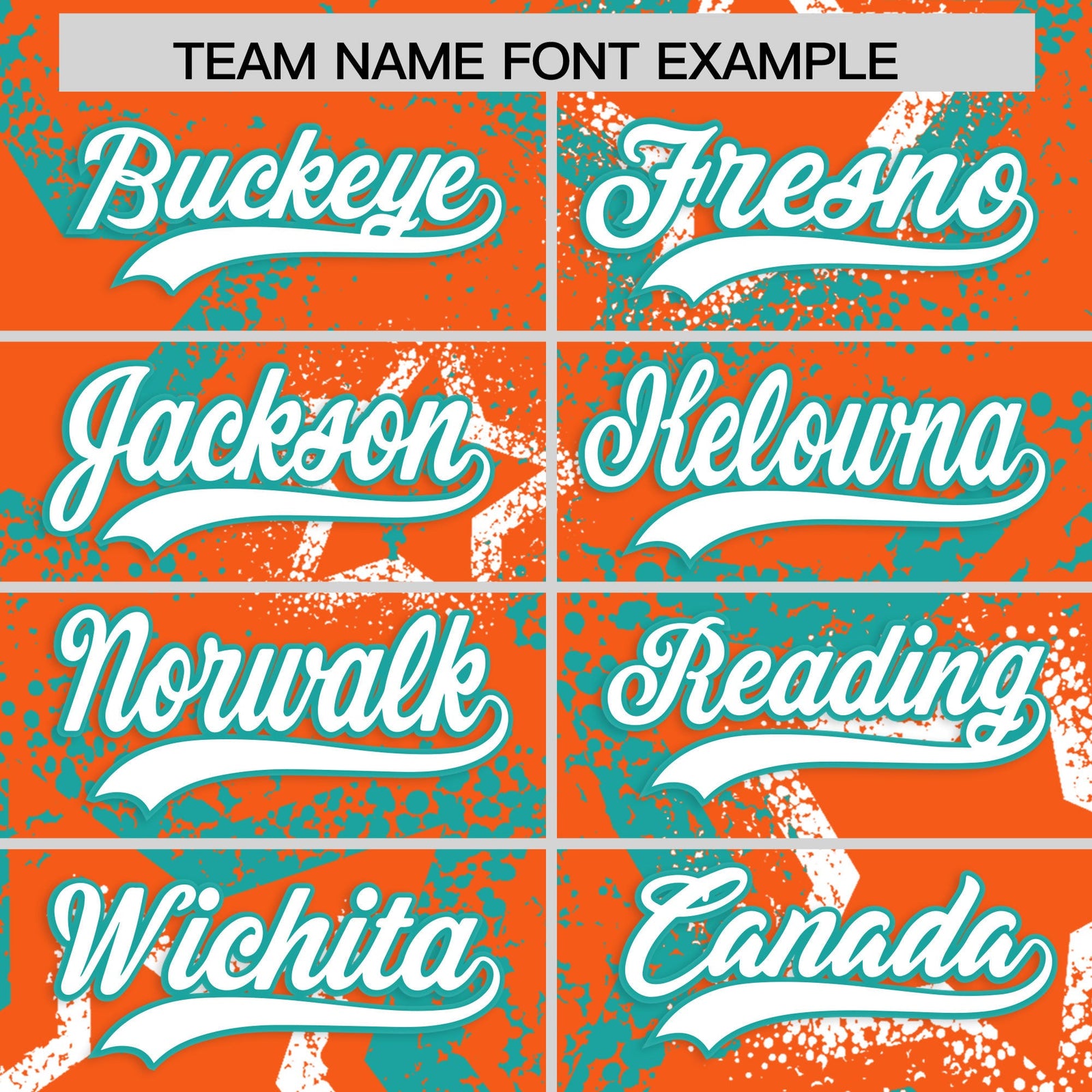 Custom Orange White Aqua Star-Shaped Ink Texture Graffiti Pattern Baseball Jersey | Sublimation Printed & Stitched,Add Name and Numbern,Perfect for Parties,Perfect for Training | KXKSHOP