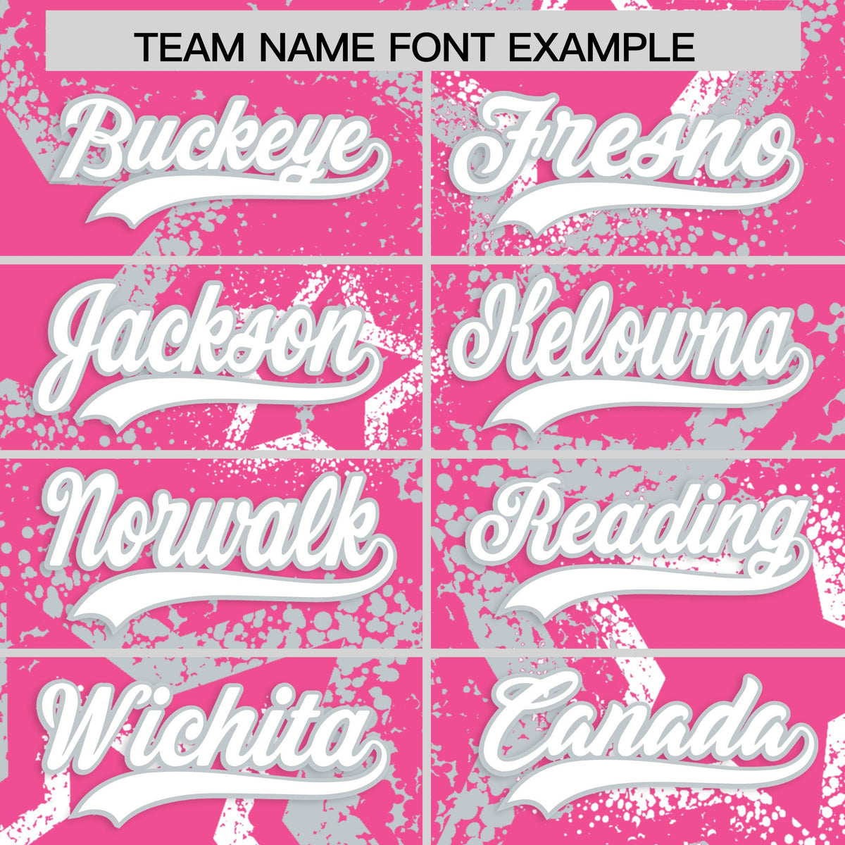 Custom Pink White Silver Star-Shaped Ink Texture Graffiti Pattern Baseball Jersey | Sublimation Printed & Stitched,Add Name and Numbern,Perfect for Parties,Perfect for Training | KXKSHOP