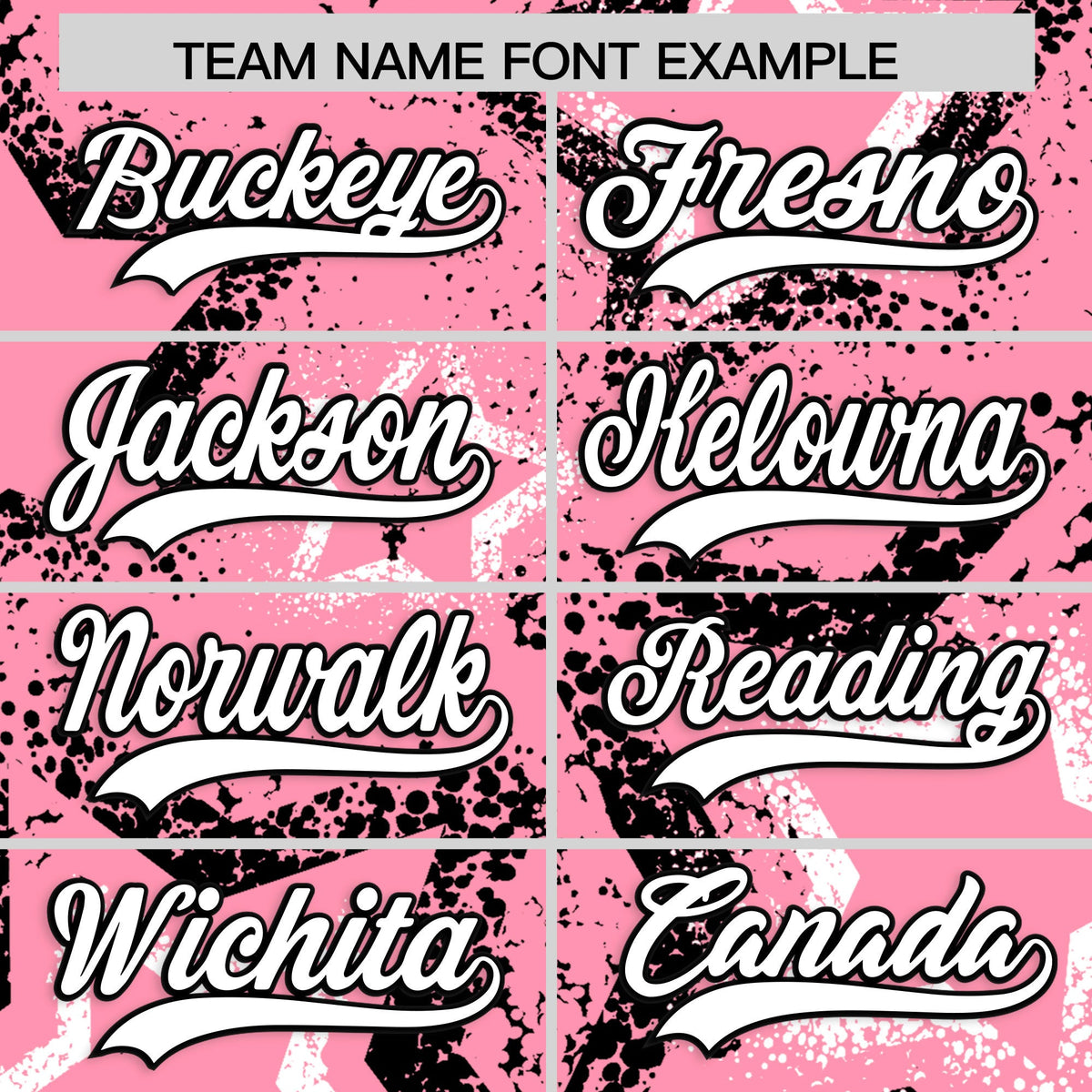 Custom Light Pink White Black Star-Shaped Ink Texture Graffiti Pattern Baseball Jersey | Sublimation Printed &amp; Stitched,Add Name and Numbern,Perfect for Parties,Perfect for Training | KXKSHOP