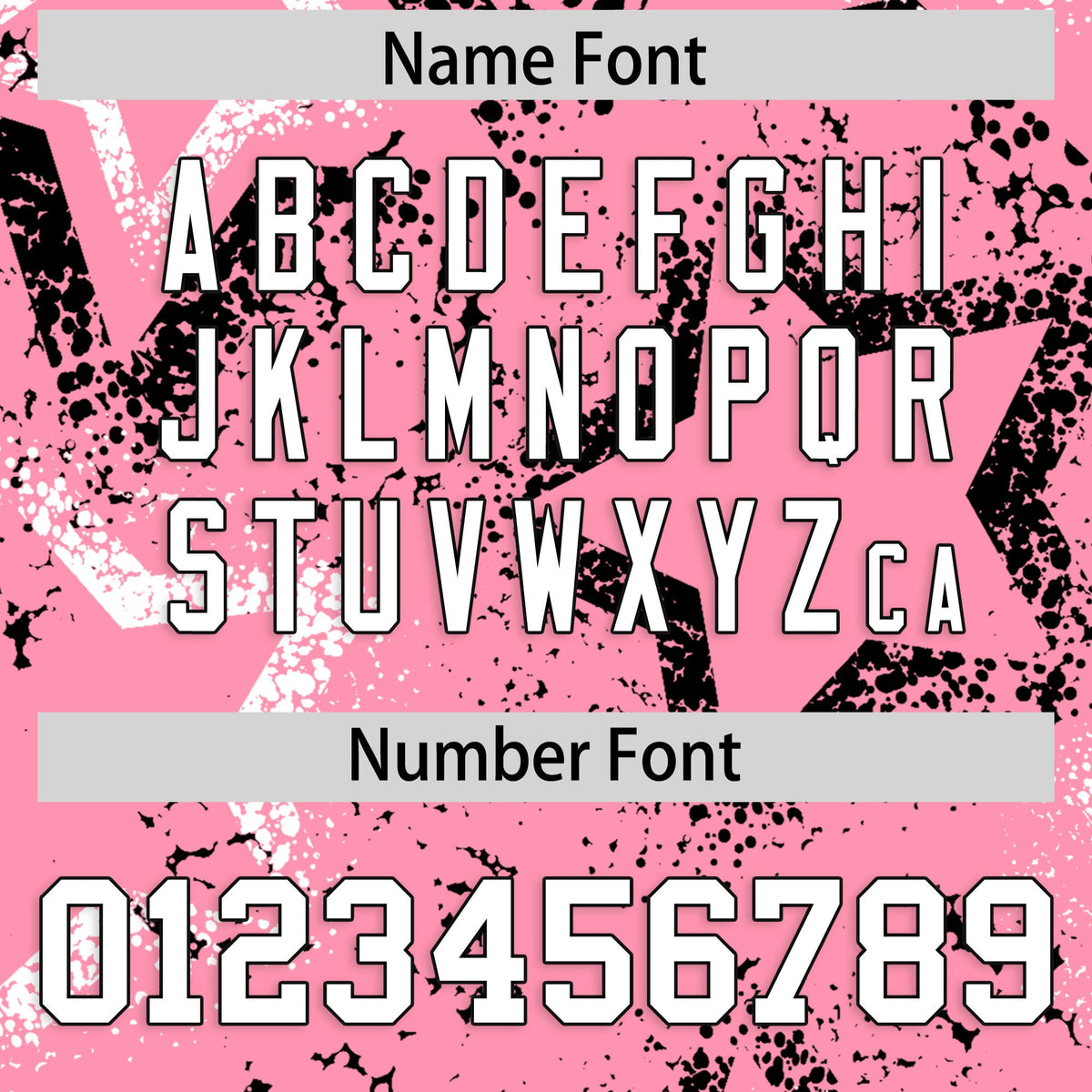 Custom Light Pink White Black Star-Shaped Ink Texture Graffiti Pattern Baseball Jersey | Sublimation Printed &amp; Stitched,Add Name and Numbern,Perfect for Parties,Perfect for Training | KXKSHOP