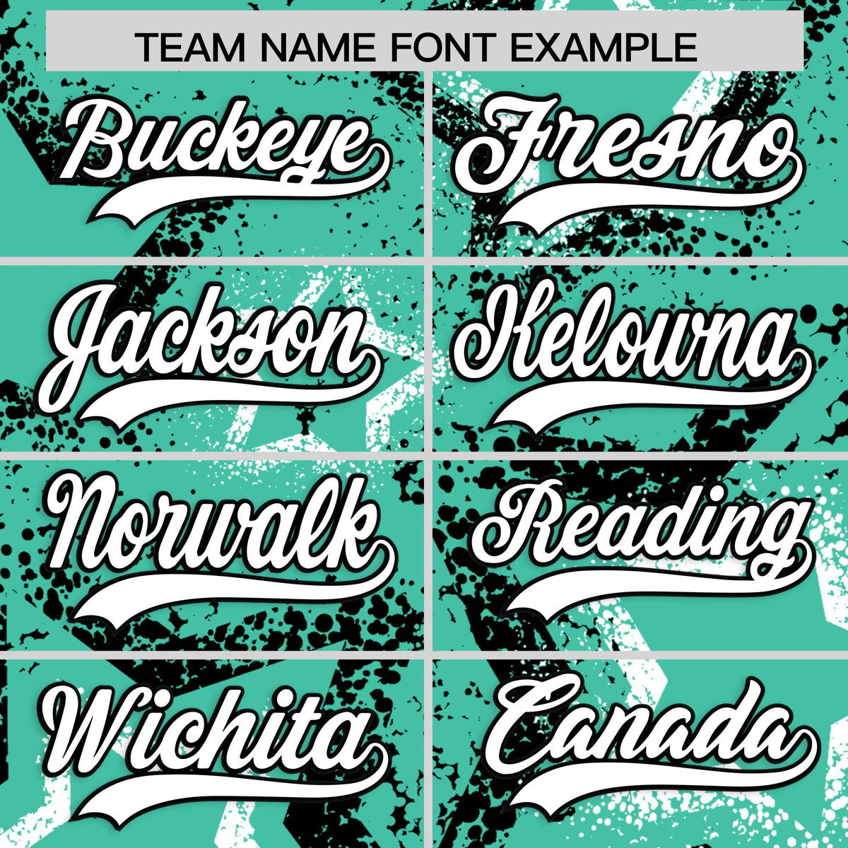 Custom Bright Green White Black Star-Shaped Ink Texture Graffiti Pattern Baseball Jersey | Sublimation Printed &amp; Stitched,Add Name and Numbern,Perfect for Parties,Perfect for Training | KXKSHOP