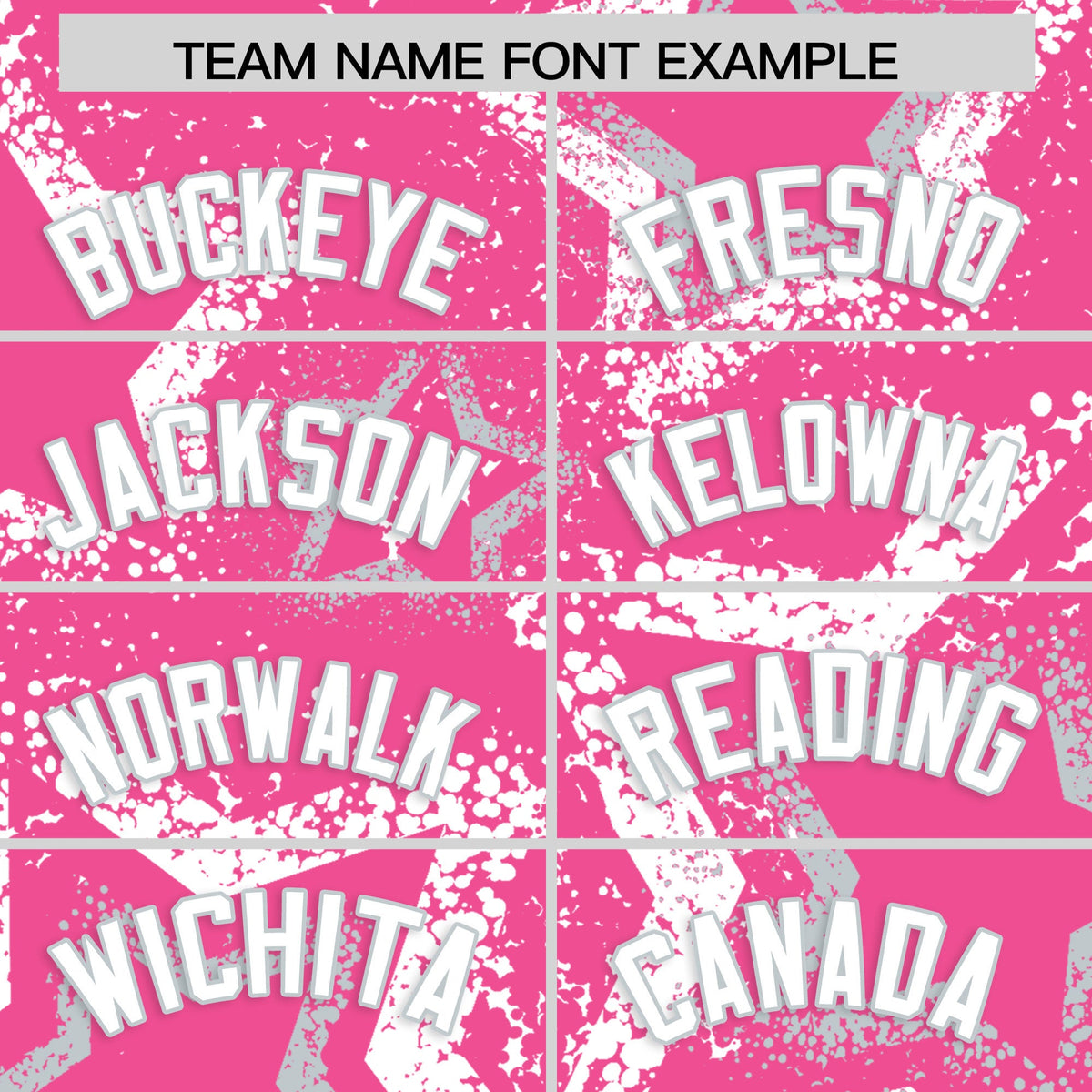 Custom Pink Silver White Star-Shaped Ink Texture Graffiti Pattern Baseball Jersey | Sublimation Printed & Stitched,Add Name and Numbern,Perfect for Parties,Perfect for Training | KXKSHOP