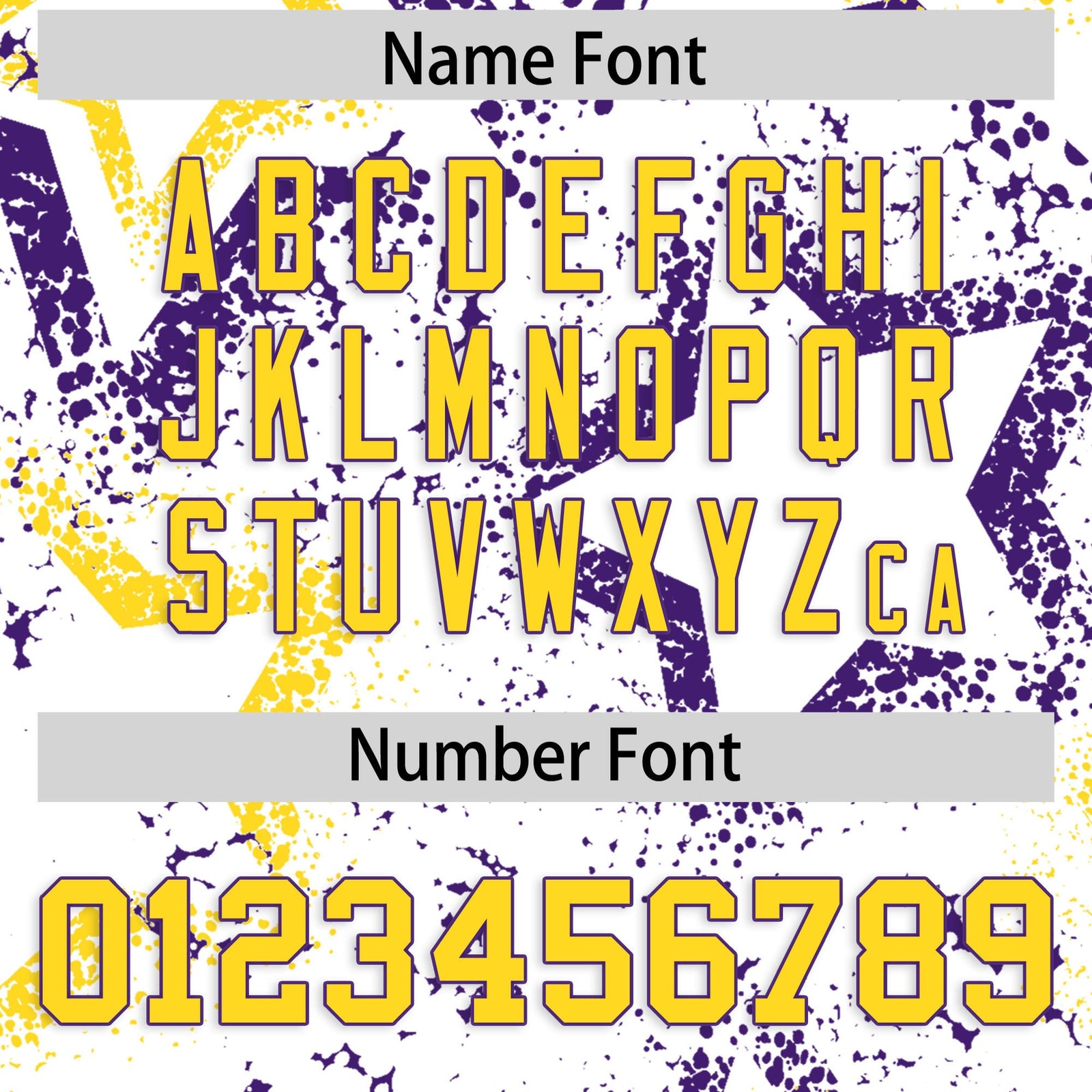 Custom White Gold Purple Star-Shaped Ink Texture Graffiti Pattern Baseball Jersey | Sublimation Printed & Stitched,Add Name and Numbern,Perfect for Parties,Perfect for Training | KXKSHOP