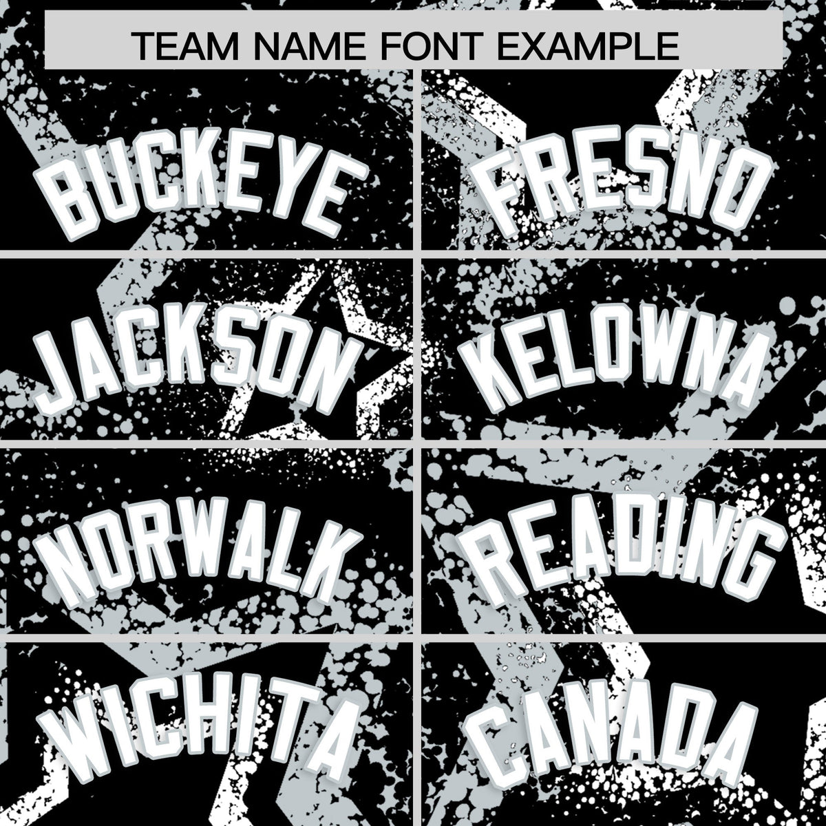 Custom Black White Silver Star-Shaped Ink Texture Graffiti Pattern Baseball Jersey | Sublimation Printed & Stitched,Add Name and Numbern,Perfect for Parties,Perfect for Training | KXKSHOP