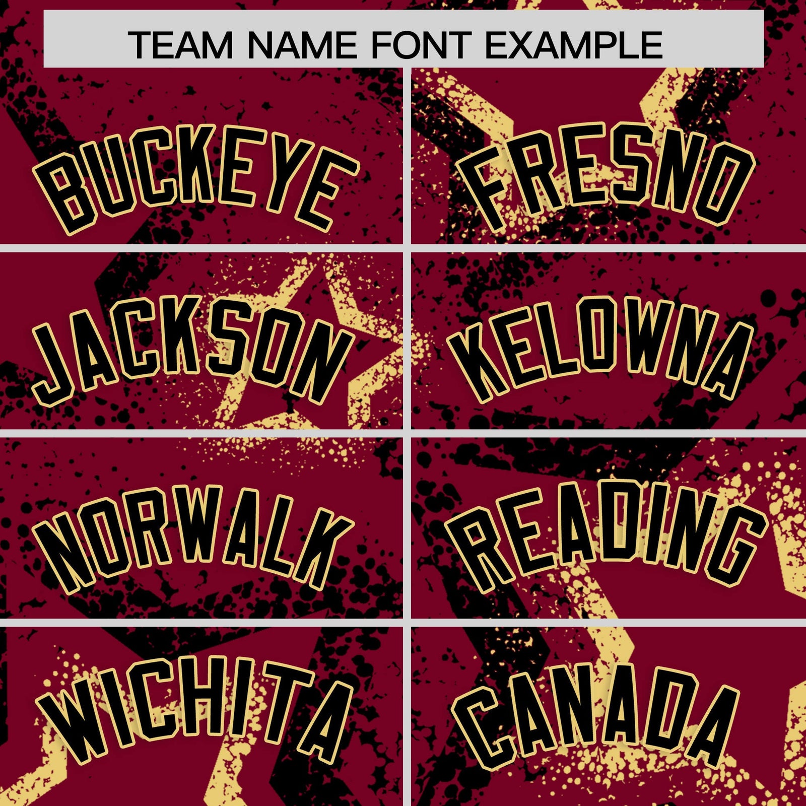 Custom Crimson Khaki Black Star-Shaped Ink Texture Graffiti Pattern Baseball Jersey | Sublimation Printed & Stitched,Add Name and Numbern,Perfect for Parties,Perfect for Training | KXKSHOP