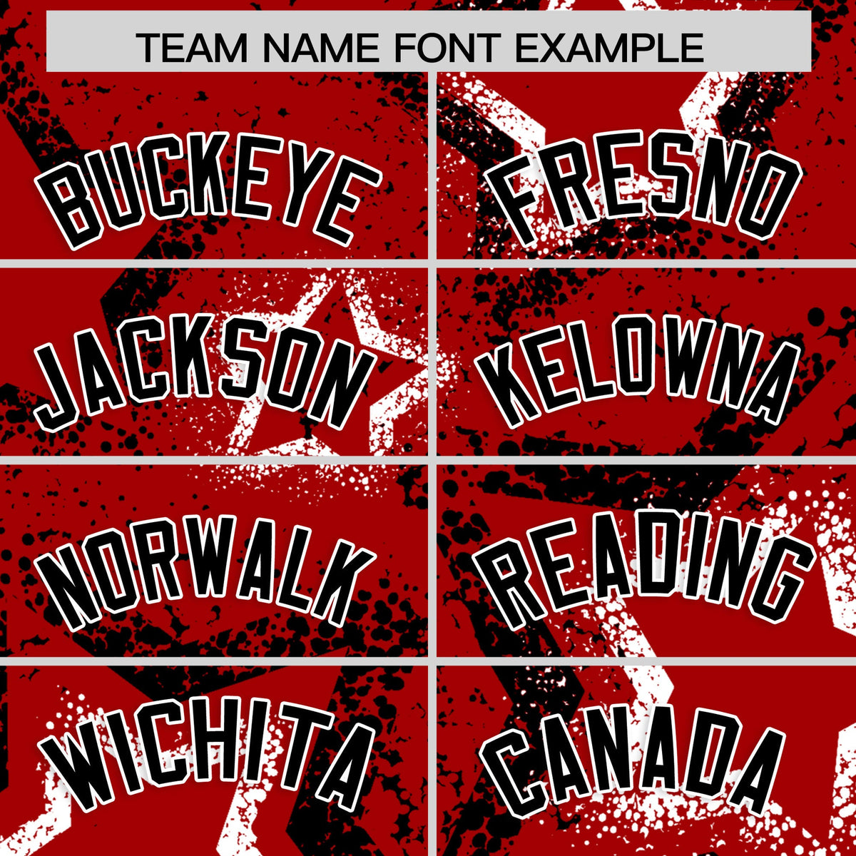 Custom Red White Black Star-Shaped Ink Texture Graffiti Pattern Baseball Jersey | Sublimation Printed &amp; Stitched,Add Name and Numbern,Perfect for Parties,Perfect for Training | KXKSHOP