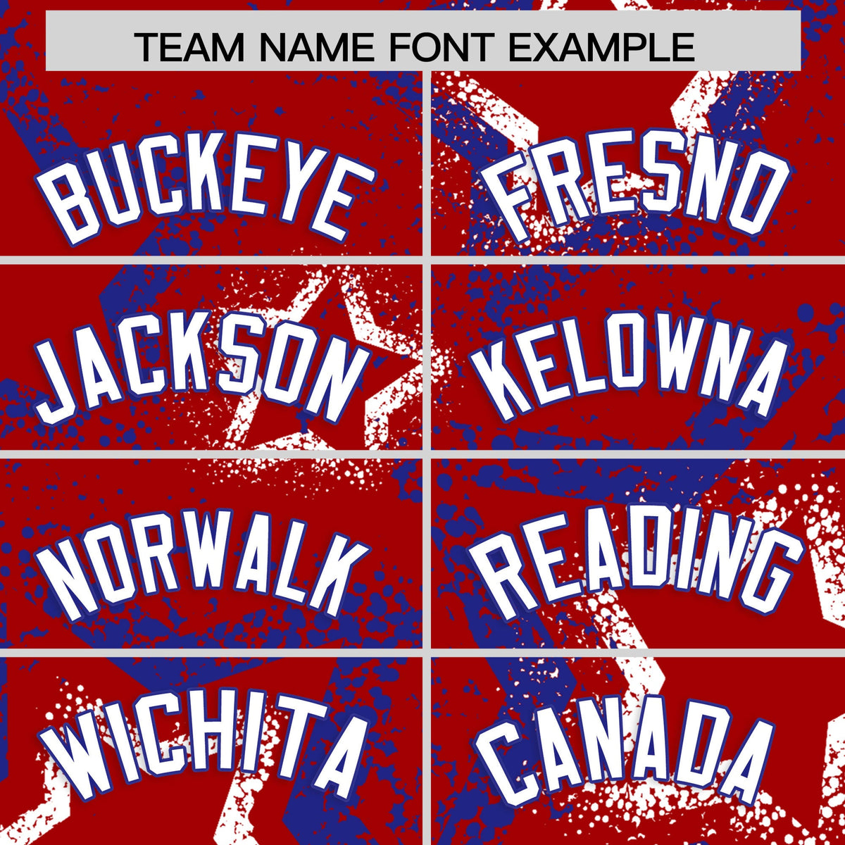 Custom Red White Royal Blue Star-Shaped Ink Texture Graffiti Pattern Baseball Jersey | Sublimation Printed &amp; Stitched,Add Name and Numbern,Perfect for Parties,Perfect for Training | KXKSHOP