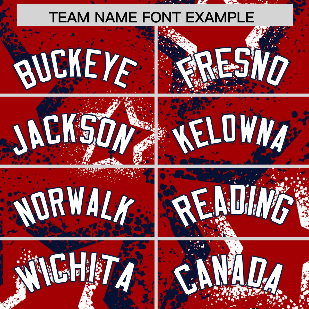 Custom Red White Navy Star-Shaped Ink Texture Graffiti Pattern Baseball Jersey | Sublimation Printed &amp; Stitched,Add Name and Numbern,Perfect for Parties,Perfect for Training | KXKSHOP