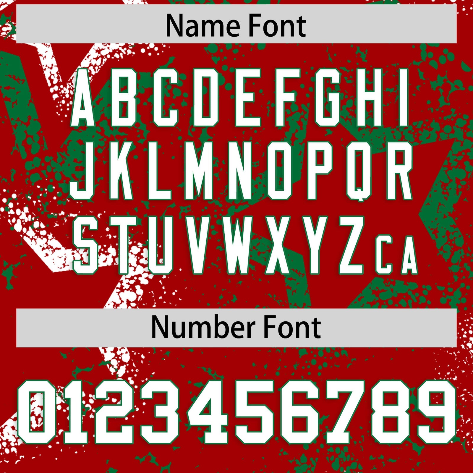 Custom Red White Kelly Green Star-Shaped Ink Texture Graffiti Pattern Baseball Jersey | Sublimation Printed & Stitched,Add Name and Numbern,Perfect for Parties,Perfect for Training | KXKSHOP