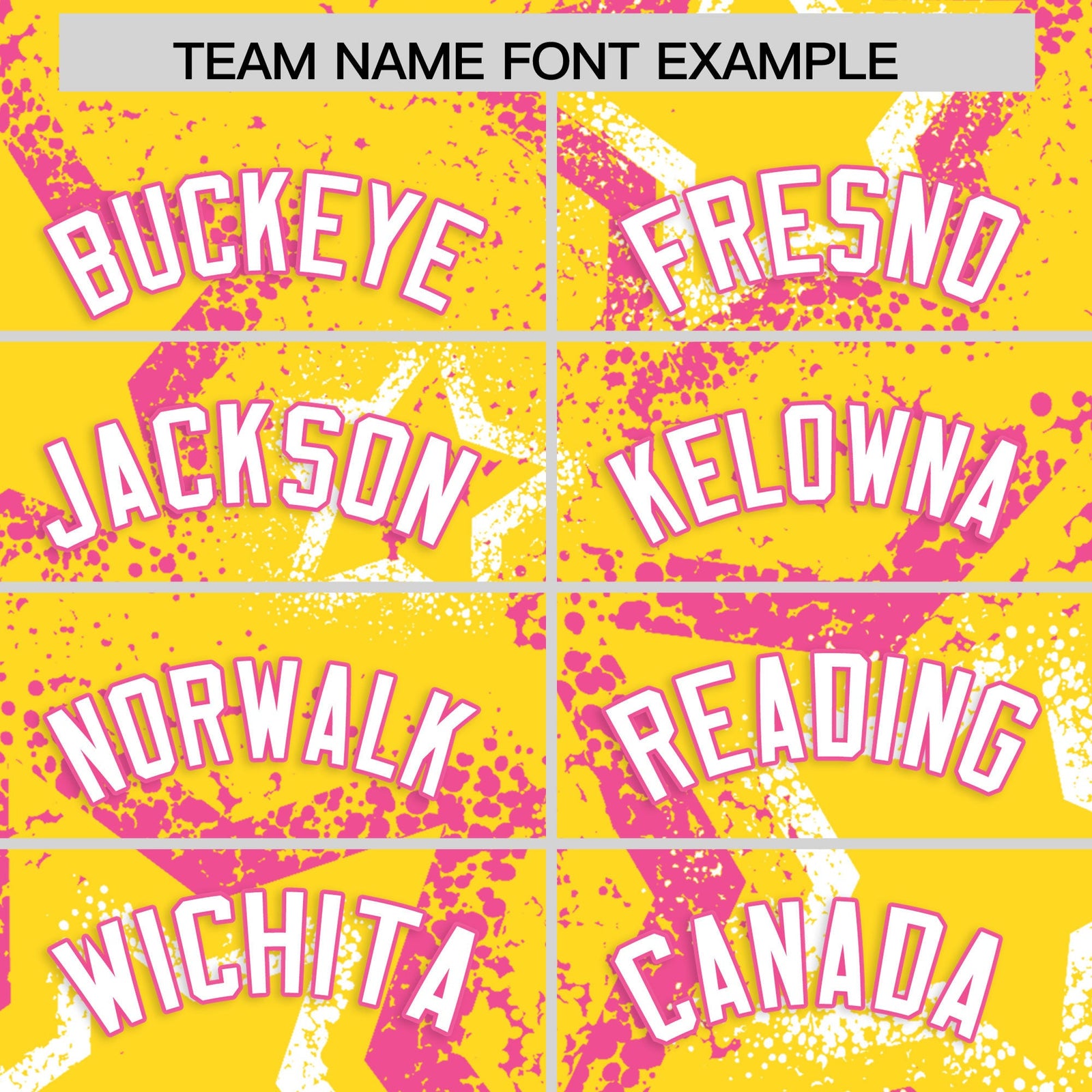 Custom Gold White Pink Star-Shaped Ink Texture Graffiti Pattern Baseball Jersey | Sublimation Printed & Stitched,Add Name and Numbern,Perfect for Parties,Perfect for Training | KXKSHOP