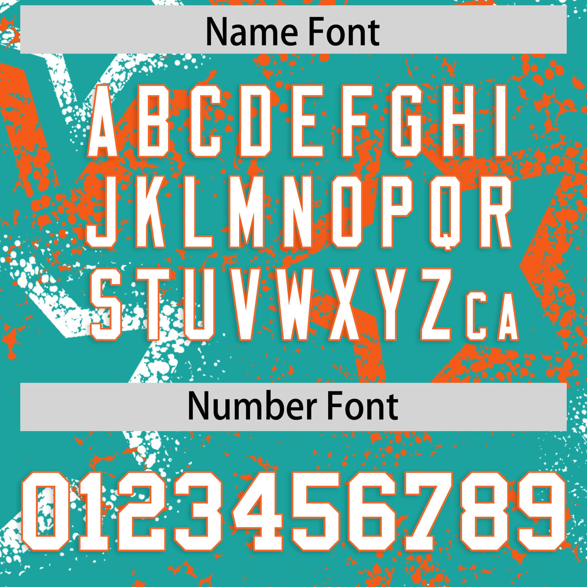 Custom Aqua White Orange Star-Shaped Ink Texture Graffiti Pattern Baseball Jersey | Sublimation Printed &amp; Stitched,Add Name and Numbern,Perfect for Parties,Perfect for Training | KXKSHOP