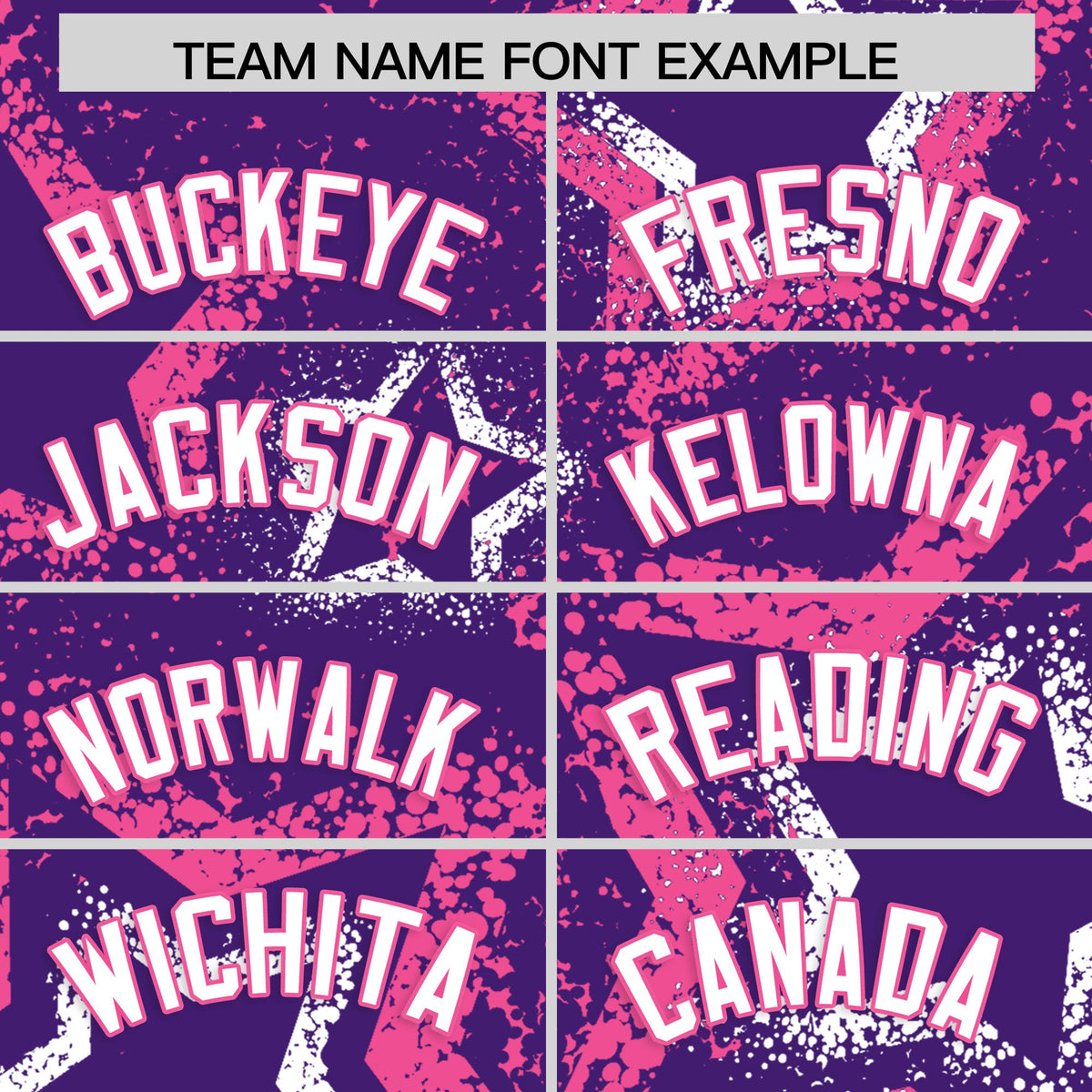 Custom Purple White Pink Star-Shaped Ink Texture Graffiti Pattern Baseball Jersey | Sublimation Printed &amp; Stitched,Add Name and Numbern,Perfect for Parties,Perfect for Training | KXKSHOP
