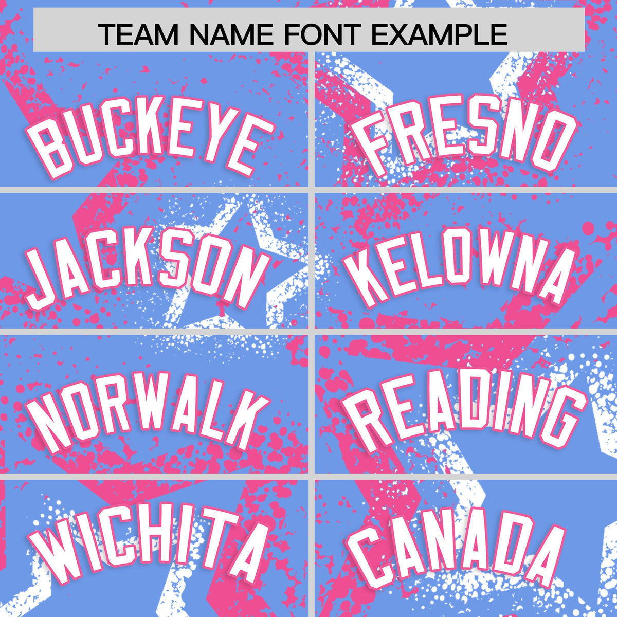 Custom Light Blue White Pink Star-Shaped Ink Texture Graffiti Pattern Baseball Jersey | Sublimation Printed &amp; Stitched,Add Name and Numbern,Perfect for Parties,Perfect for Training | KXKSHOP