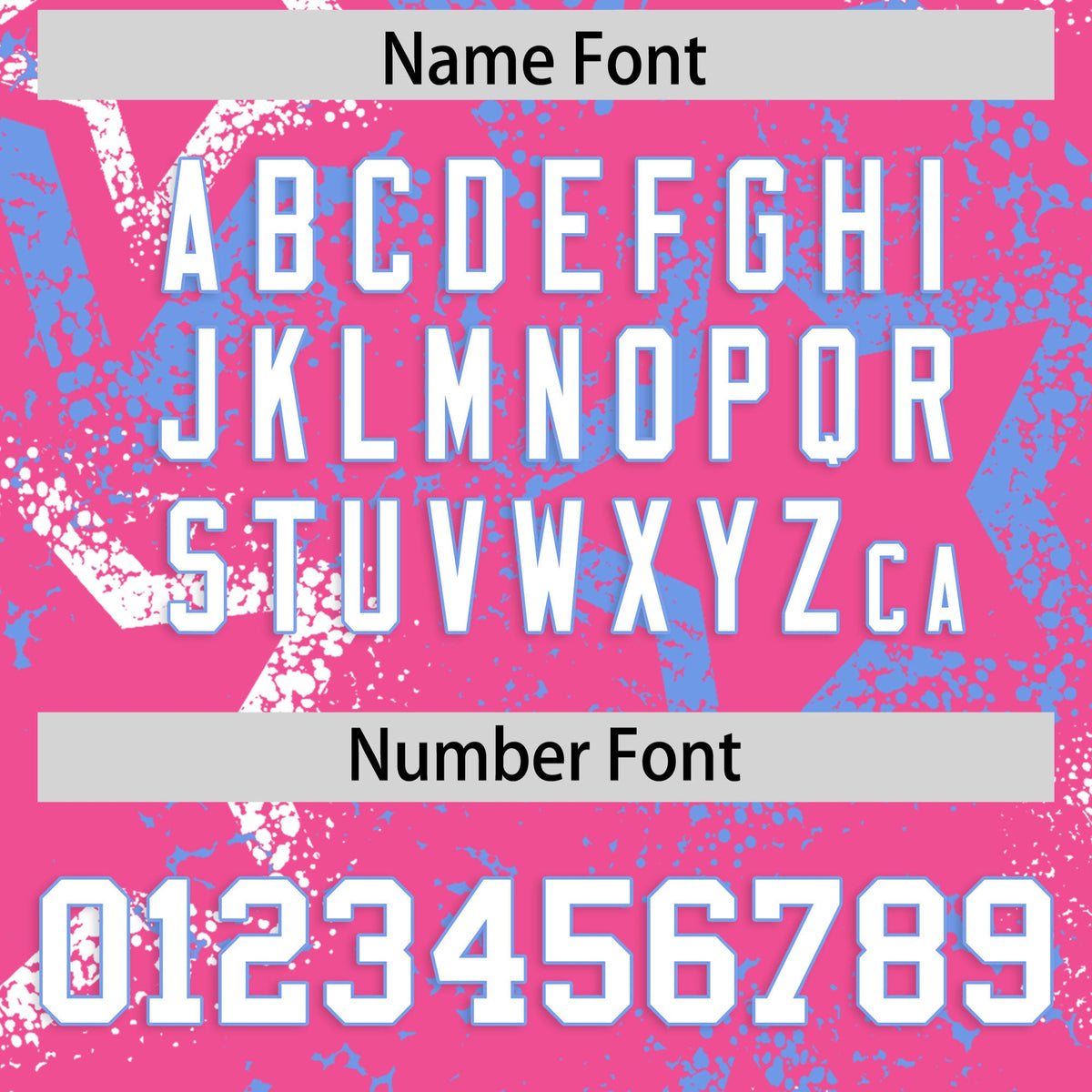 Custom Pink White Light Blue Star-Shaped Ink Texture Graffiti Pattern Baseball Jersey | Sublimation Printed &amp; Stitched,Add Name and Numbern,Perfect for Parties,Perfect for Training | KXKSHOP