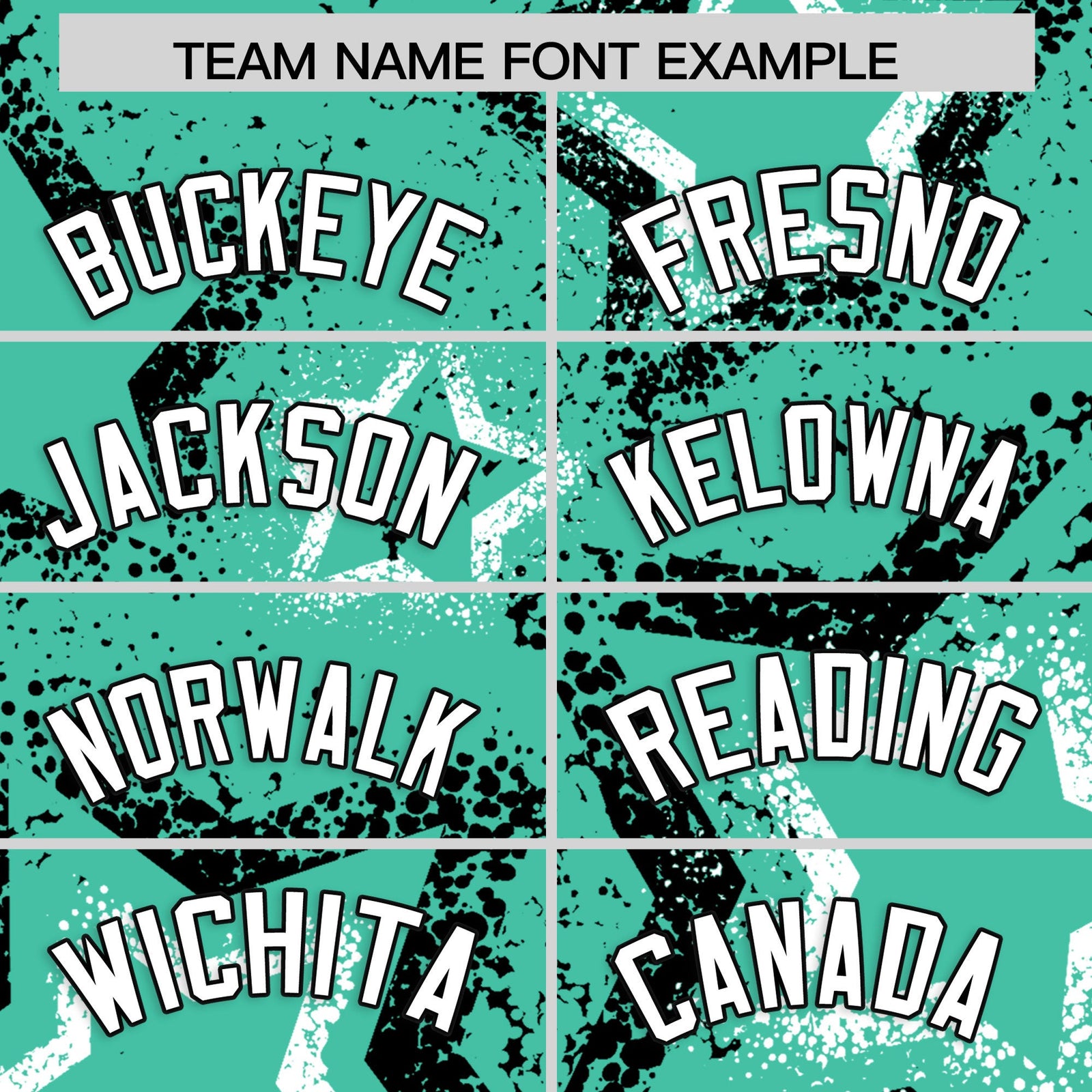 Custom Bright Green White Black Star-Shaped Ink Texture Graffiti Pattern Baseball Jersey | Sublimation Printed & Stitched,Add Name and Numbern,Perfect for Parties,Perfect for Training | KXKSHOP