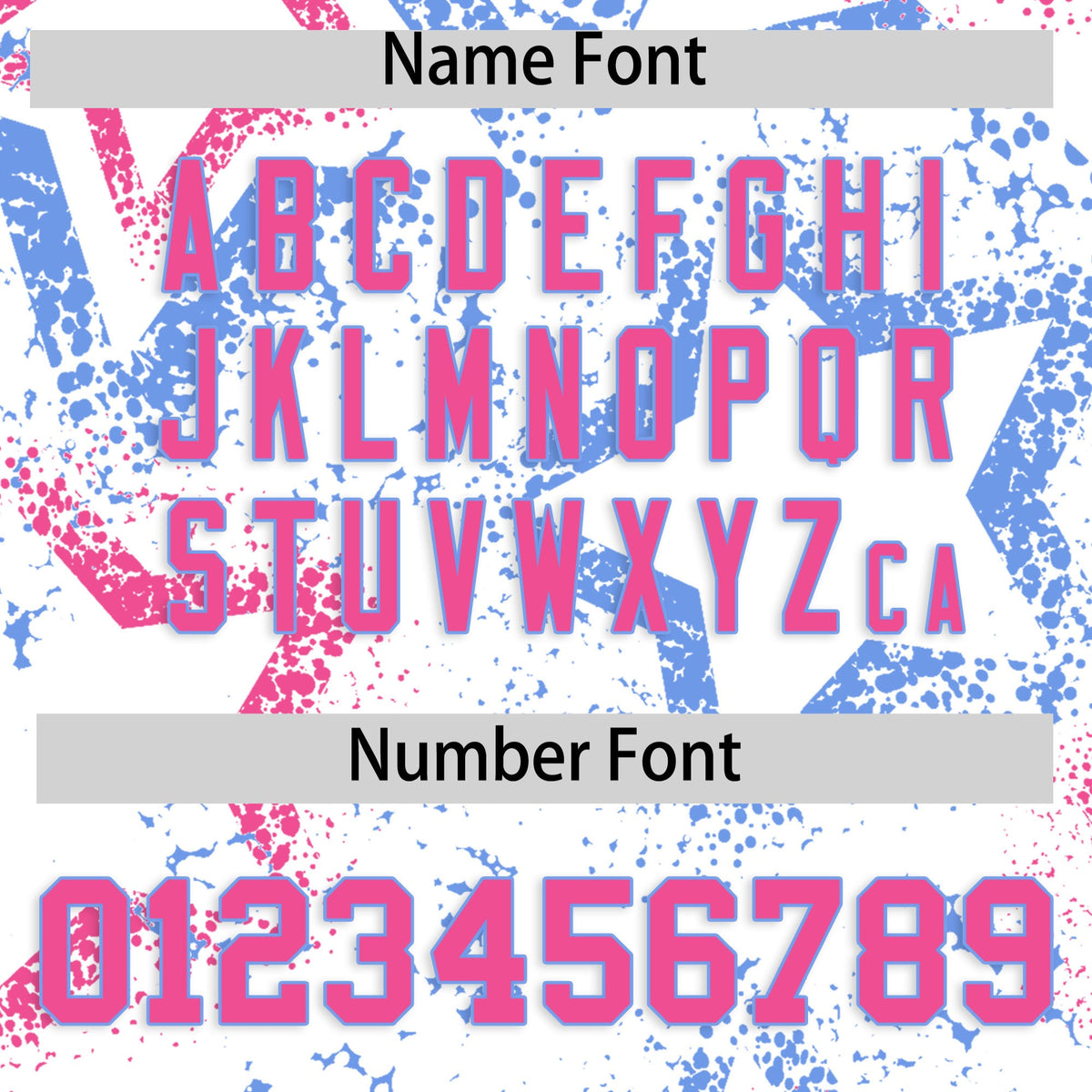 Custom White Light Blue Pink Star-Shaped Ink Texture Graffiti Pattern Baseball Jersey | Sublimation Printed &amp; Stitched,Add Name and Numbern,Perfect for Parties,Perfect for Training | KXKSHOP