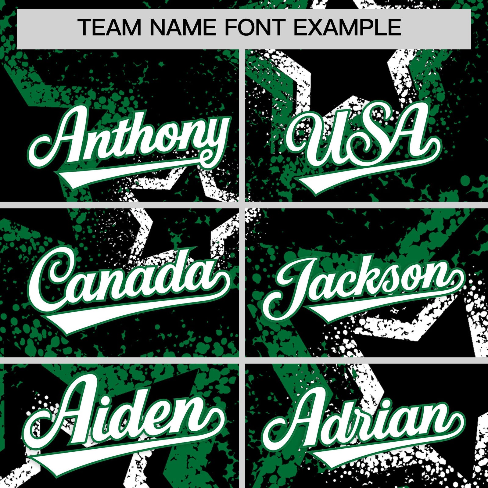 Custom Black White Kelly Green Star-Shaped Ink Texture Graffiti Pattern Baseball Jersey | Sublimation Printed & Stitched,Add Name and Numbern,Perfect for Parties,Perfect for Training | KXKSHOP