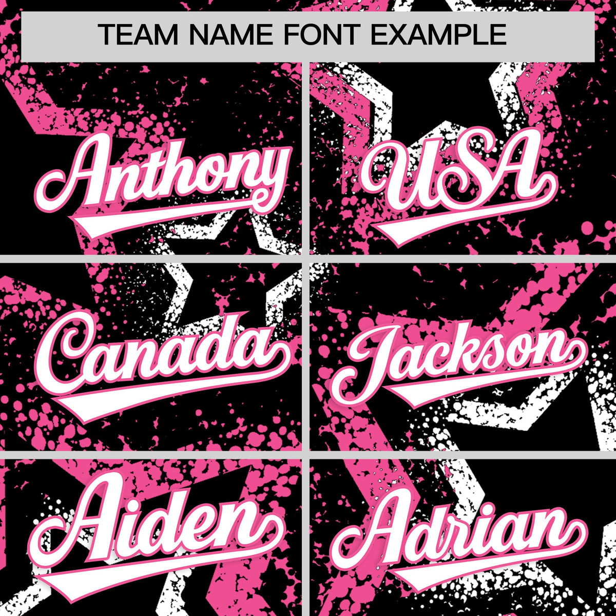 Custom Black White Pink Star-Shaped Ink Texture Graffiti Pattern Baseball Jersey | Sublimation Printed & Stitched,Add Name and Numbern,Perfect for Parties,Perfect for Training | KXKSHOP