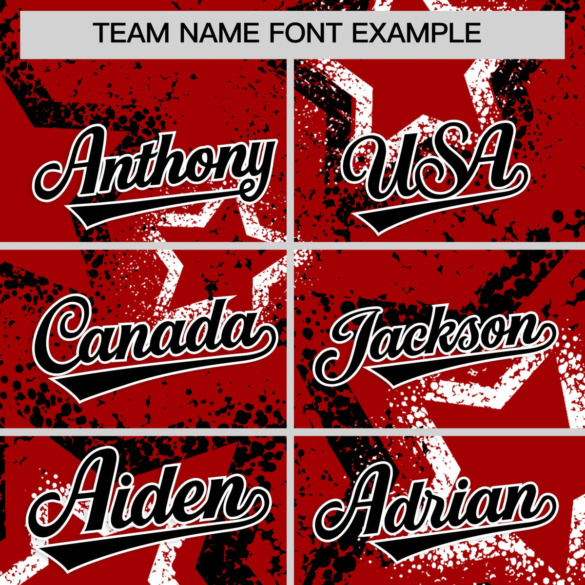 Custom Red White Black Star-Shaped Ink Texture Graffiti Pattern Baseball Jersey | Sublimation Printed &amp; Stitched,Add Name and Numbern,Perfect for Parties,Perfect for Training | KXKSHOP