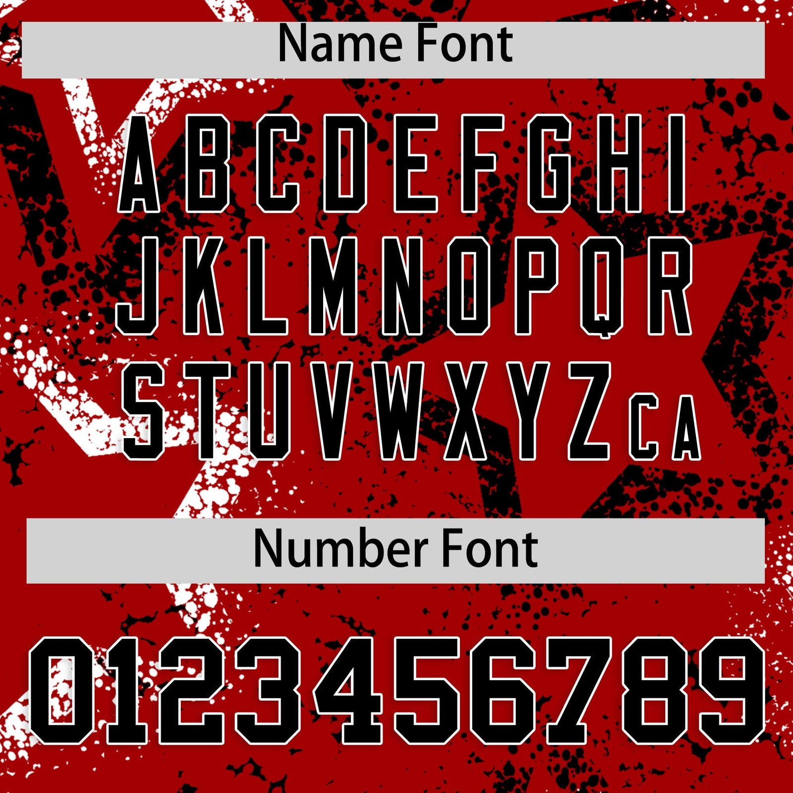 Custom Red White Black Star-Shaped Ink Texture Graffiti Pattern Baseball Jersey | Sublimation Printed & Stitched,Add Name and Numbern,Perfect for Parties,Perfect for Training | KXKSHOP