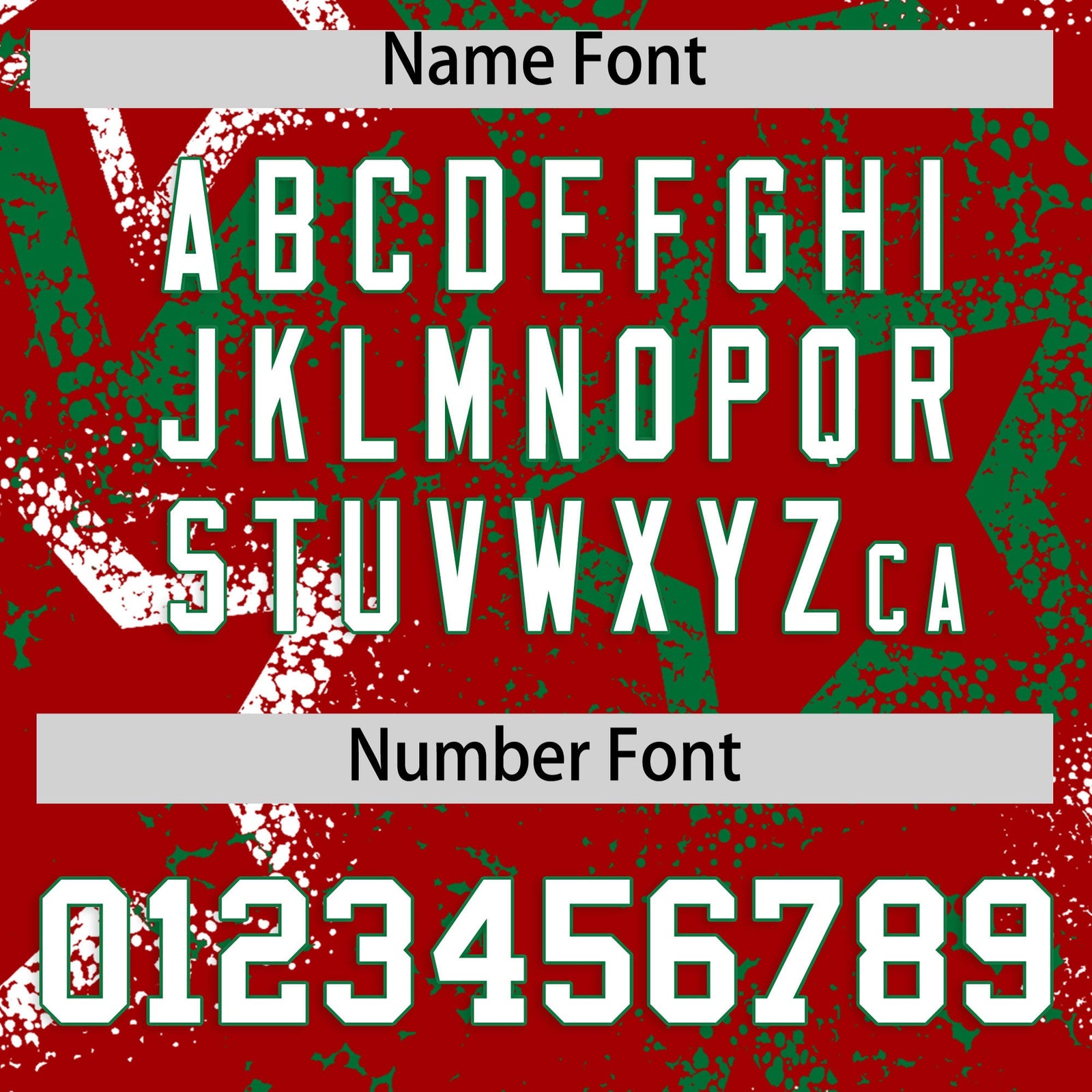 Custom Red White Kelly Green Star-Shaped Ink Texture Graffiti Pattern Baseball Jersey | Sublimation Printed & Stitched,Add Name and Numbern,Perfect for Parties,Perfect for Training | KXKSHOP