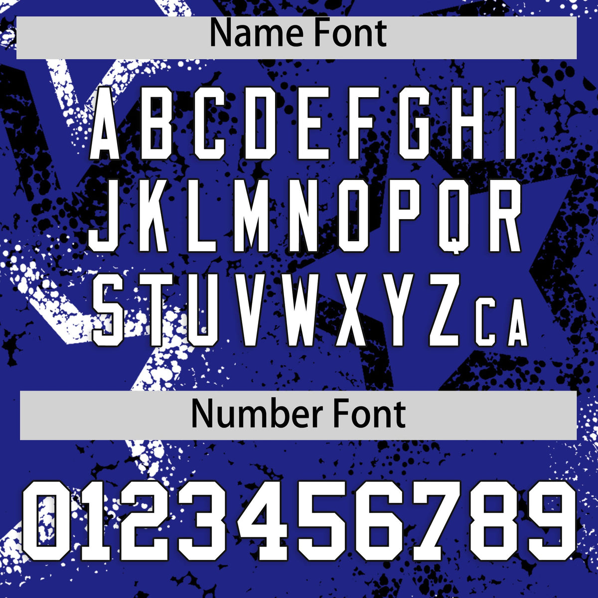 Custom Royal Blue Black White Star-Shaped Ink Texture Graffiti Pattern Baseball Jersey | Sublimation Printed &amp; Stitched,Add Name and Numbern,Perfect for Parties,Perfect for Training | KXKSHOP