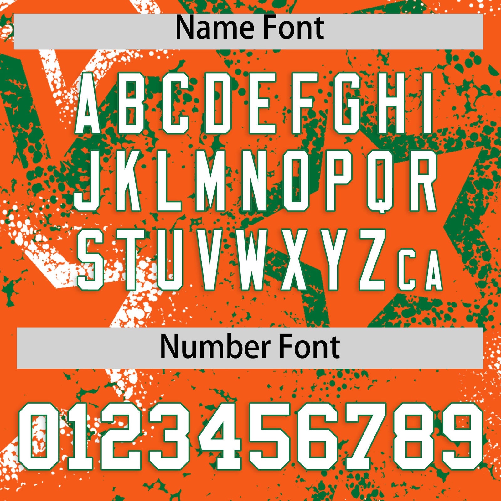 Custom Orange White Kelly Green Star-Shaped Ink Texture Graffiti Pattern Baseball Jersey | Sublimation Printed & Stitched,Add Name and Numbern,Perfect for Parties,Perfect for Training | KXKSHOP