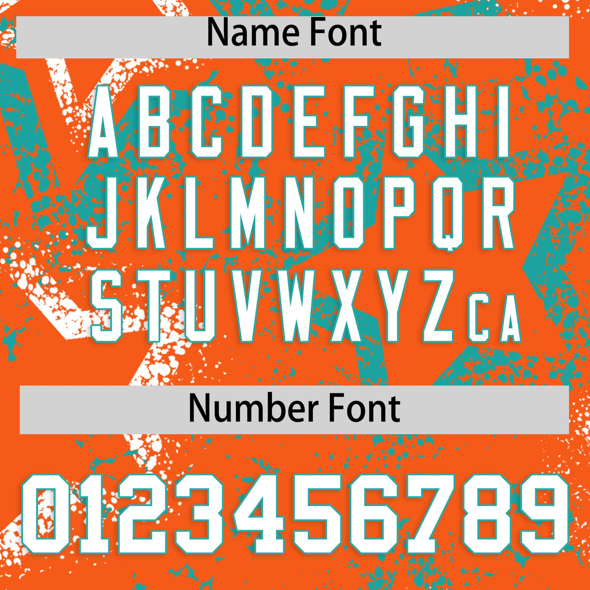 Custom Orange White Aqua Star-Shaped Ink Texture Graffiti Pattern Baseball Jersey | Sublimation Printed &amp; Stitched,Add Name and Numbern,Perfect for Parties,Perfect for Training | KXKSHOP