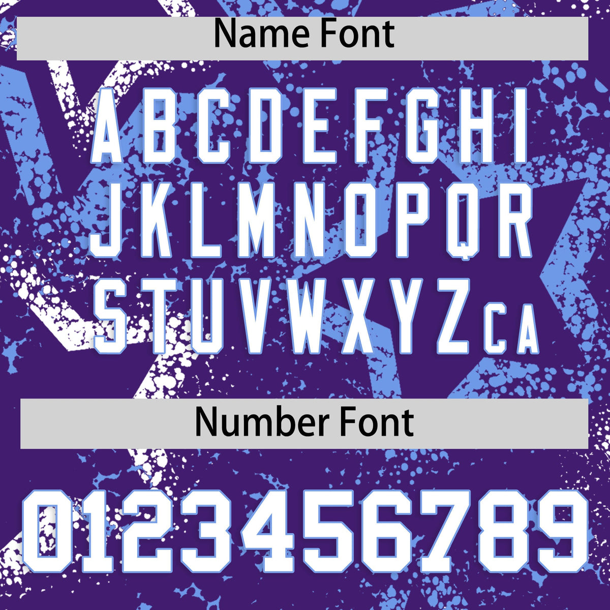 Custom Purple White Light Blue Star-Shaped Ink Texture Graffiti Pattern Baseball Jersey | Sublimation Printed &amp; Stitched,Add Name and Numbern,Perfect for Parties,Perfect for Training | KXKSHOP