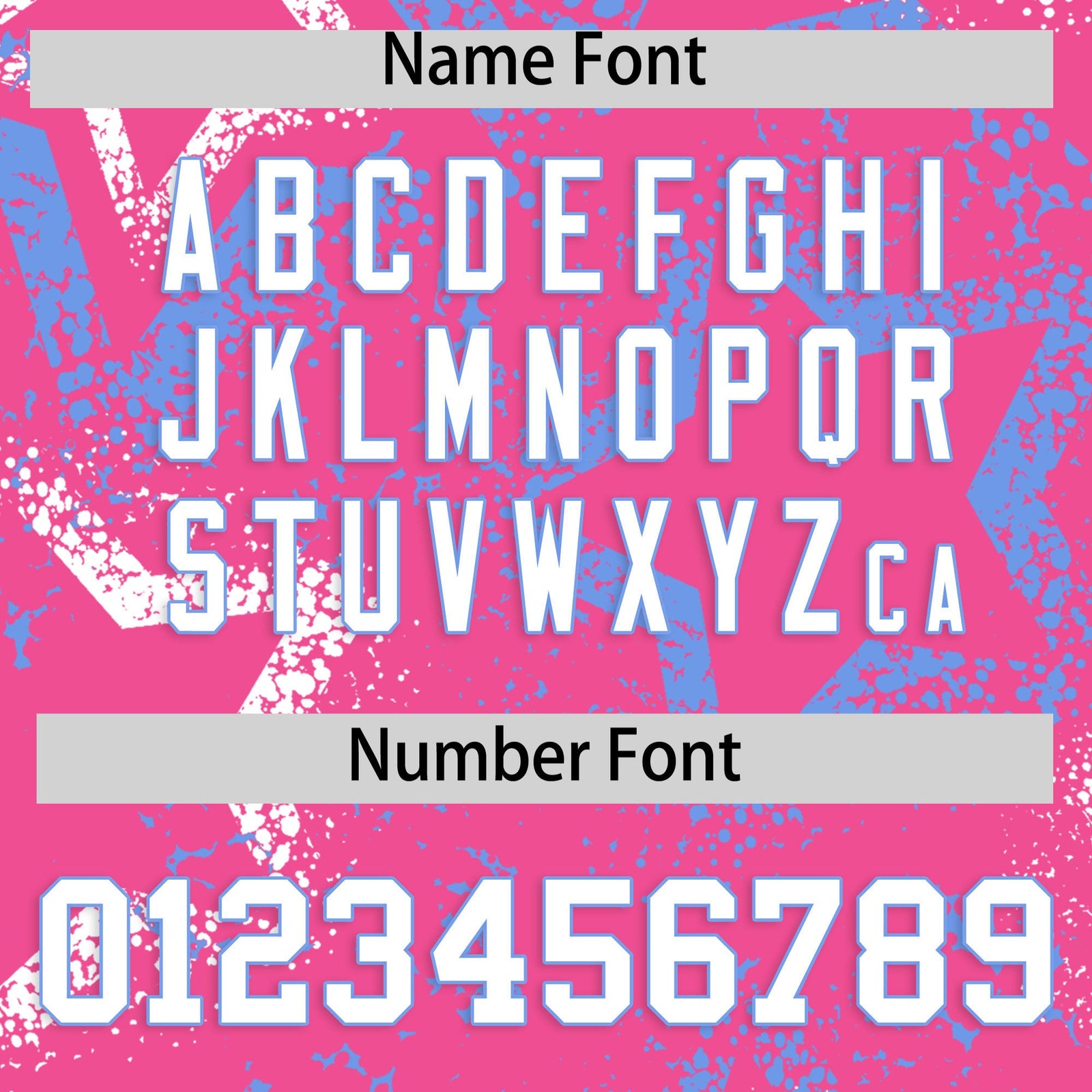 Custom Pink White Light Blue Star-Shaped Ink Texture Graffiti Pattern Baseball Jersey | Sublimation Printed & Stitched,Add Name and Numbern,Perfect for Parties,Perfect for Training | KXKSHOP