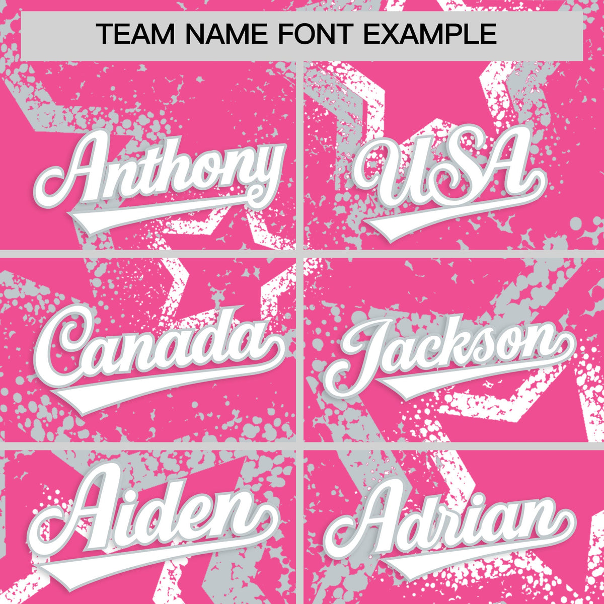 Custom Pink White Silver Star-Shaped Ink Texture Graffiti Pattern Baseball Jersey | Sublimation Printed & Stitched,Add Name and Numbern,Perfect for Parties,Perfect for Training | KXKSHOP