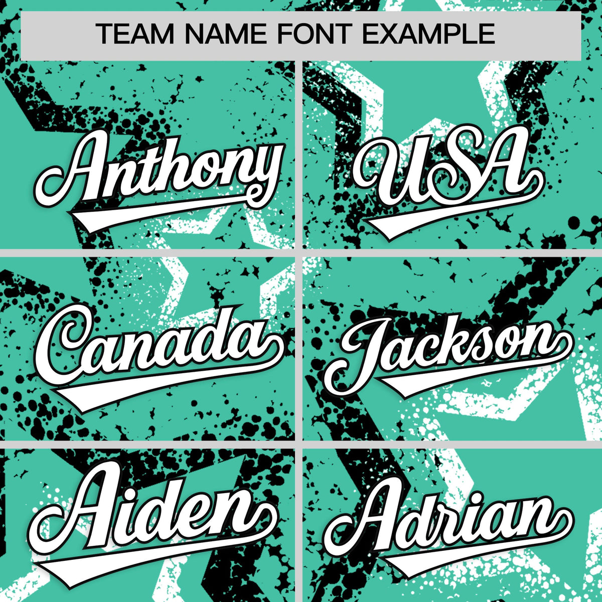 Custom Bright Green White Black Star-Shaped Ink Texture Graffiti Pattern Baseball Jersey | Sublimation Printed &amp; Stitched,Add Name and Numbern,Perfect for Parties,Perfect for Training | KXKSHOP