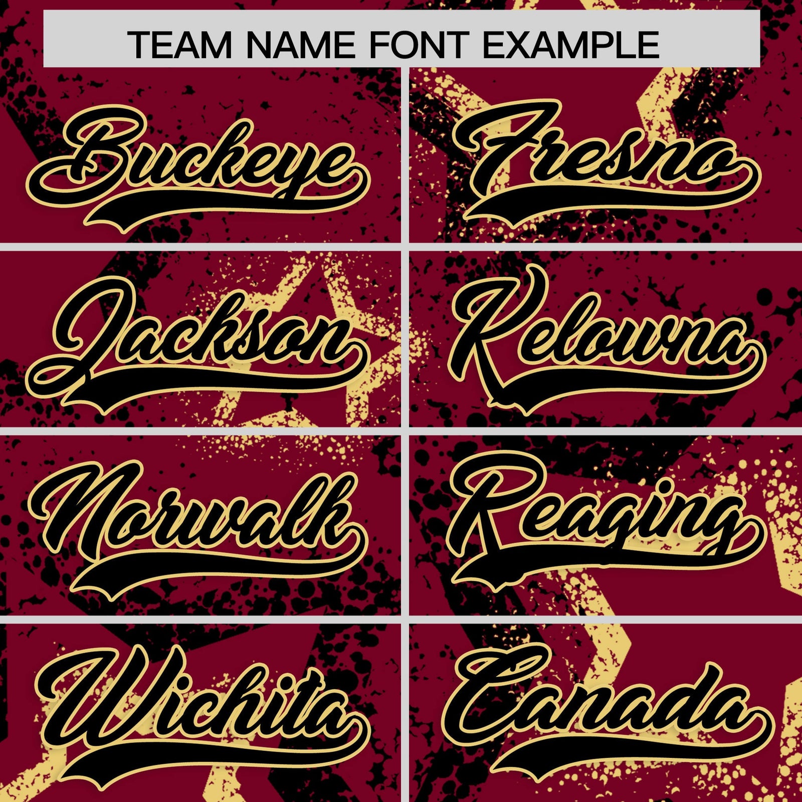 Custom Crimson Khaki Black Star-Shaped Ink Texture Graffiti Pattern Baseball Jersey | Sublimation Printed & Stitched,Add Name and Numbern,Perfect for Parties,Perfect for Training | KXKSHOP