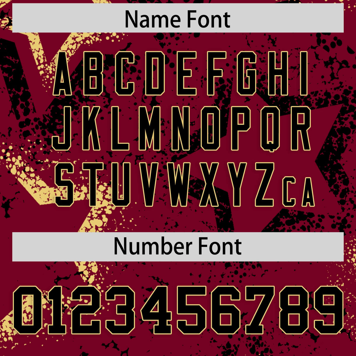 Custom Crimson Khaki Black Star-Shaped Ink Texture Graffiti Pattern Baseball Jersey | Sublimation Printed & Stitched,Add Name and Numbern,Perfect for Parties,Perfect for Training | KXKSHOP