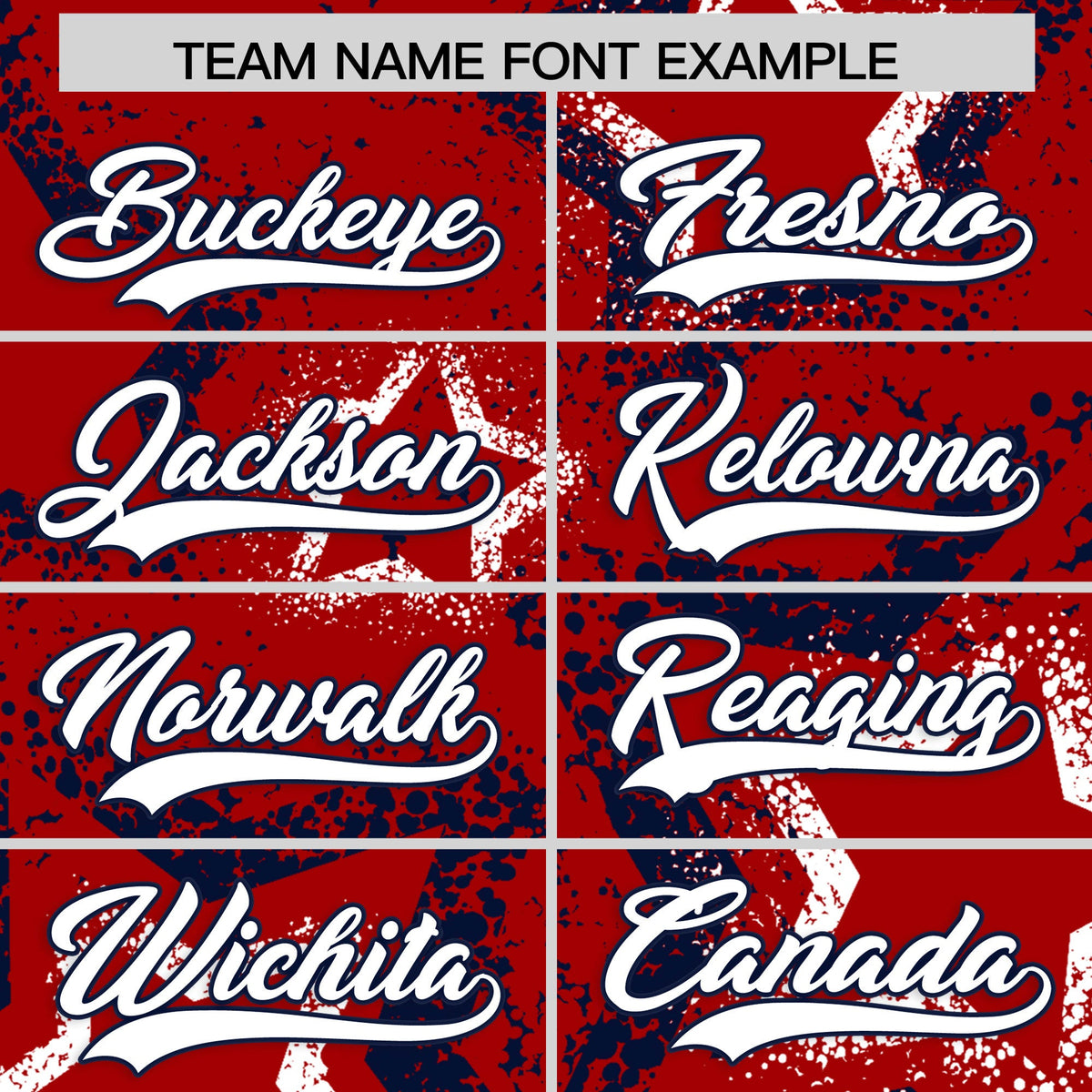 Custom Red White Navy Star-Shaped Ink Texture Graffiti Pattern Baseball Jersey | Sublimation Printed &amp; Stitched,Add Name and Numbern,Perfect for Parties,Perfect for Training | KXKSHOP