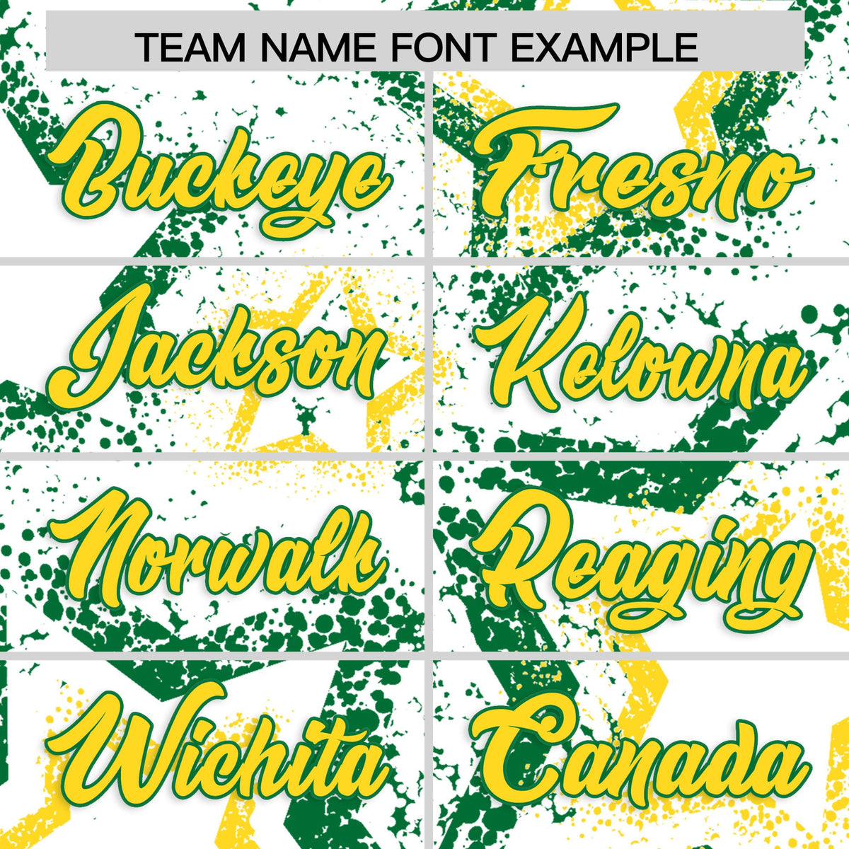 Custom White Kelly Green Gold Star-Shaped Ink Texture Graffiti Pattern Baseball Jersey | Sublimation Printed &amp; Stitched,Add Name and Numbern,Perfect for Parties,Perfect for Training | KXKSHOP