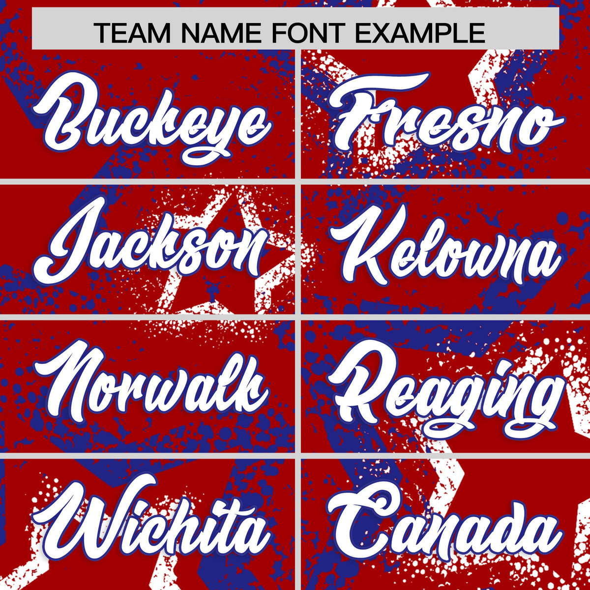 Custom Red White Royal Blue Star-Shaped Ink Texture Graffiti Pattern Baseball Jersey | Sublimation Printed &amp; Stitched,Add Name and Numbern,Perfect for Parties,Perfect for Training | KXKSHOP