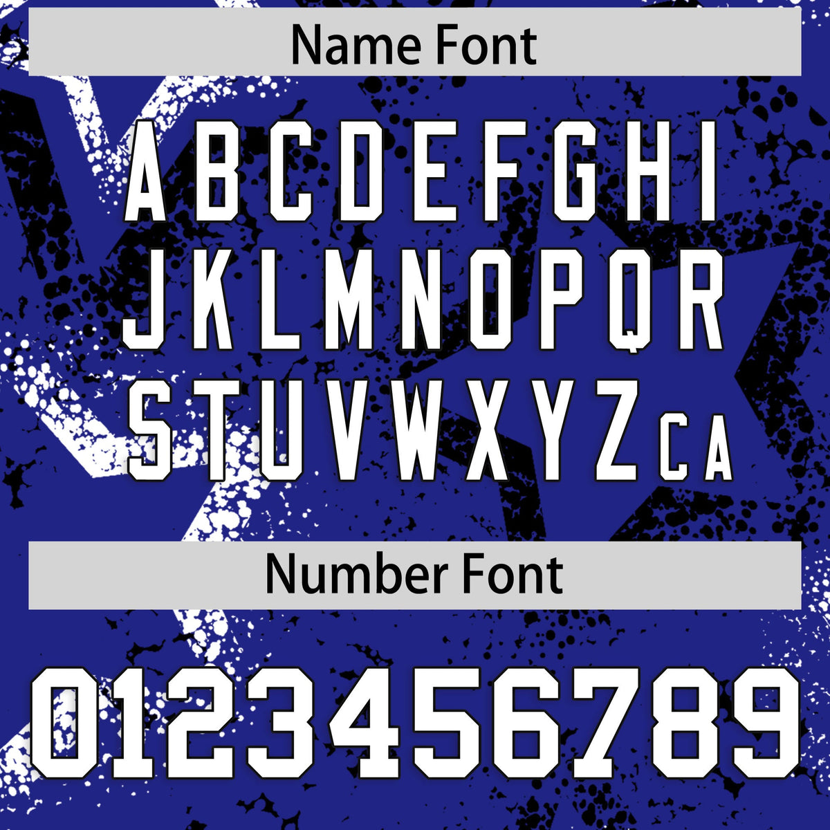 Custom Royal Blue Black White Star-Shaped Ink Texture Graffiti Pattern Baseball Jersey | Sublimation Printed &amp; Stitched,Add Name and Numbern,Perfect for Parties,Perfect for Training | KXKSHOP