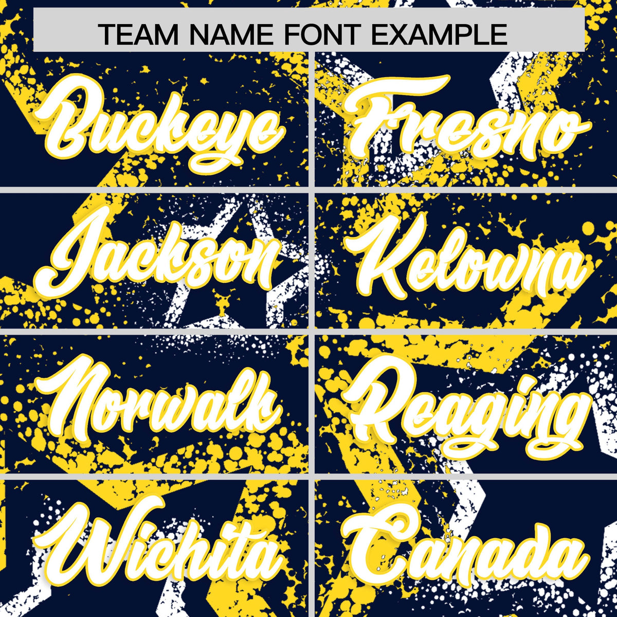 Custom Navy White Gold Star-Shaped Ink Texture Graffiti Pattern Baseball Jersey | Sublimation Printed &amp; Stitched,Add Name and Numbern,Perfect for Parties,Perfect for Training | KXKSHOP