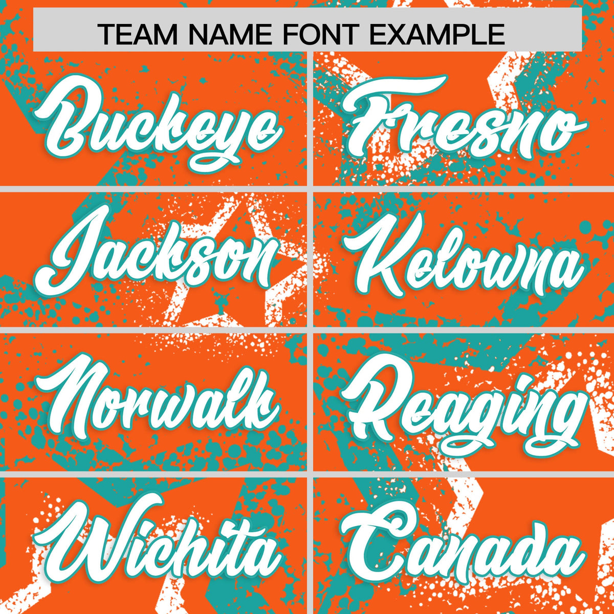 Custom Orange White Aqua Star-Shaped Ink Texture Graffiti Pattern Baseball Jersey | Sublimation Printed &amp; Stitched,Add Name and Numbern,Perfect for Parties,Perfect for Training | KXKSHOP