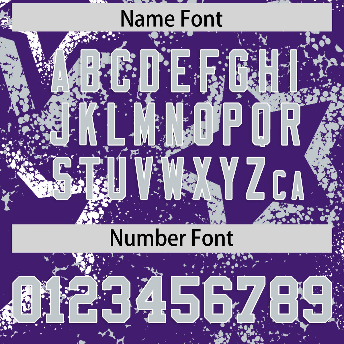 Custom Purple White Silver Star-Shaped Ink Texture Graffiti Pattern Baseball Jersey | Sublimation Printed &amp; Stitched,Add Name and Numbern,Perfect for Parties,Perfect for Training | KXKSHOP