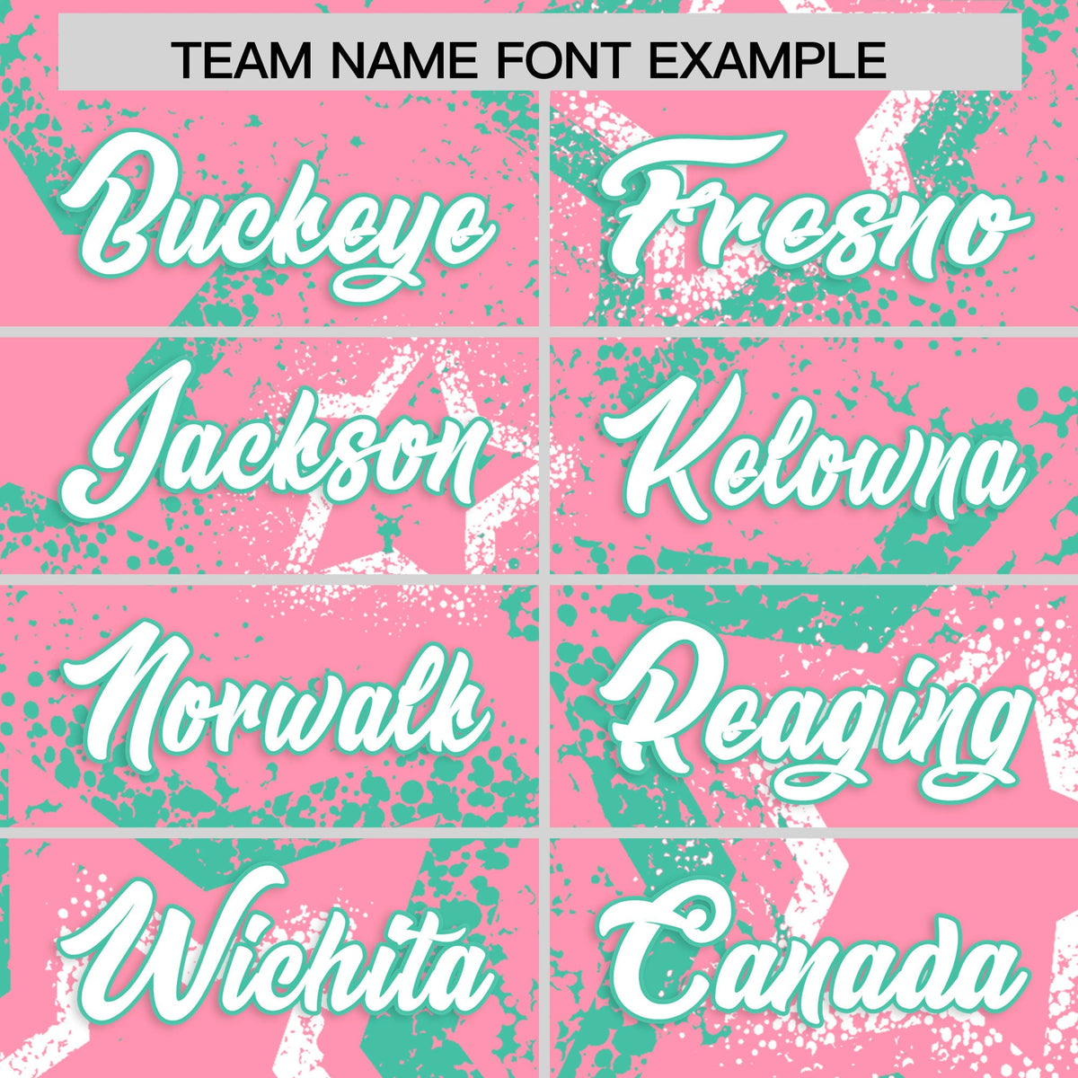 Custom Light Pink White Bright Green Star-Shaped Ink Texture Graffiti Pattern Baseball Jersey | Sublimation Printed &amp; Stitched,Add Name and Numbern,Perfect for Parties,Perfect for Training | KXKSHOP